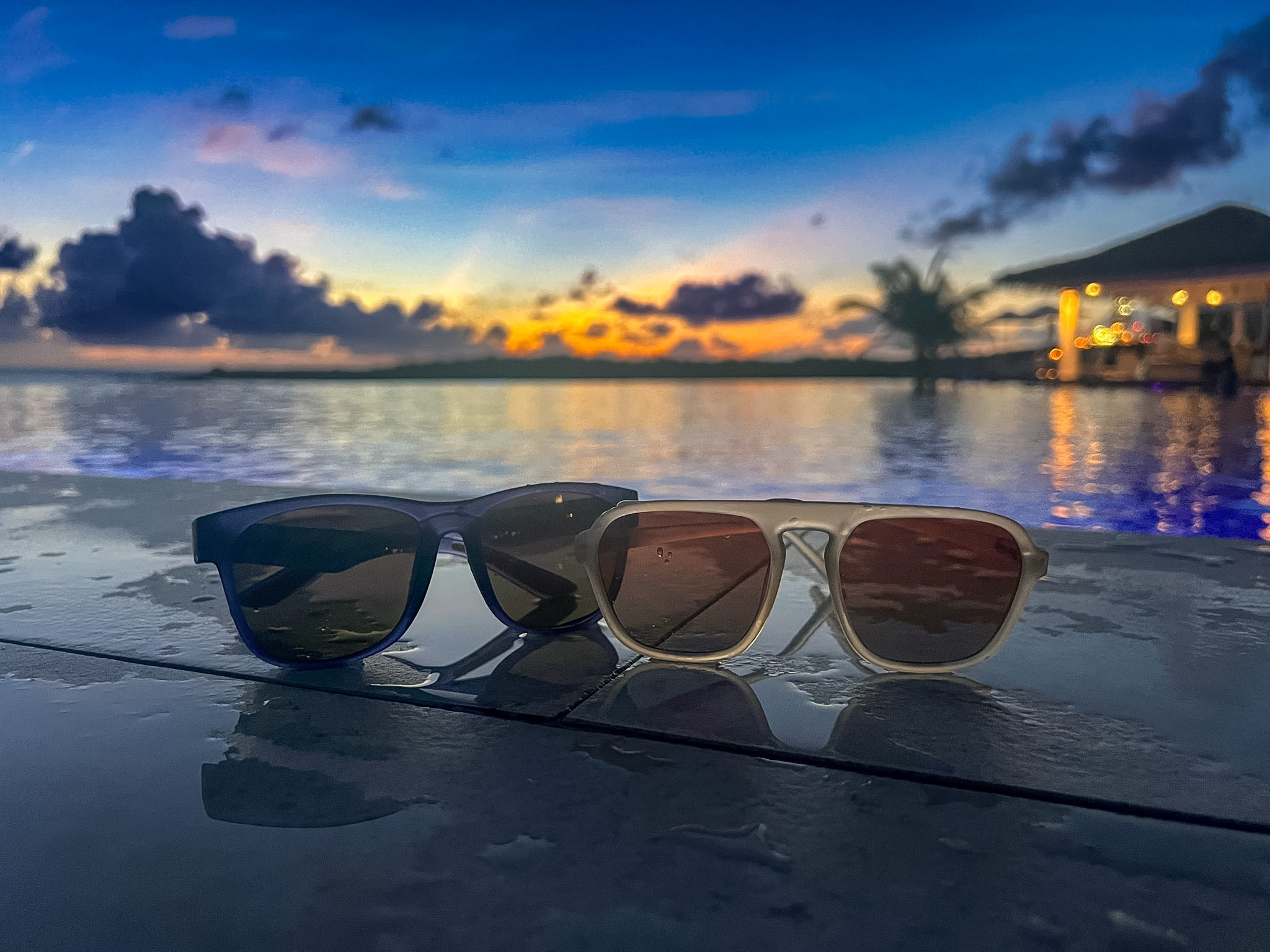 Sandals Royal Curaçao Review sunset view from infinity pool