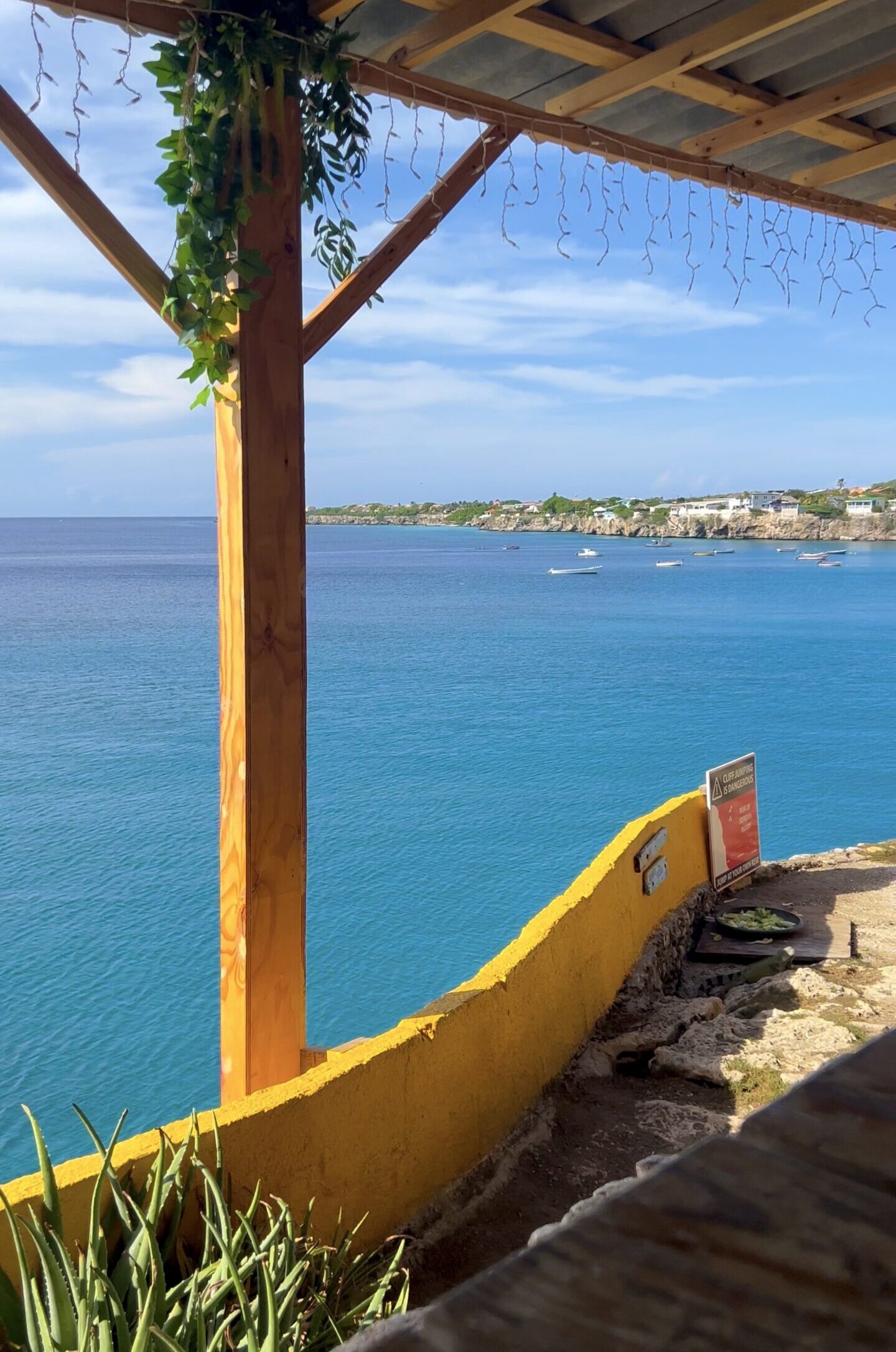 Playa Forti Curaçao restaurant Westpunt ocean overlook