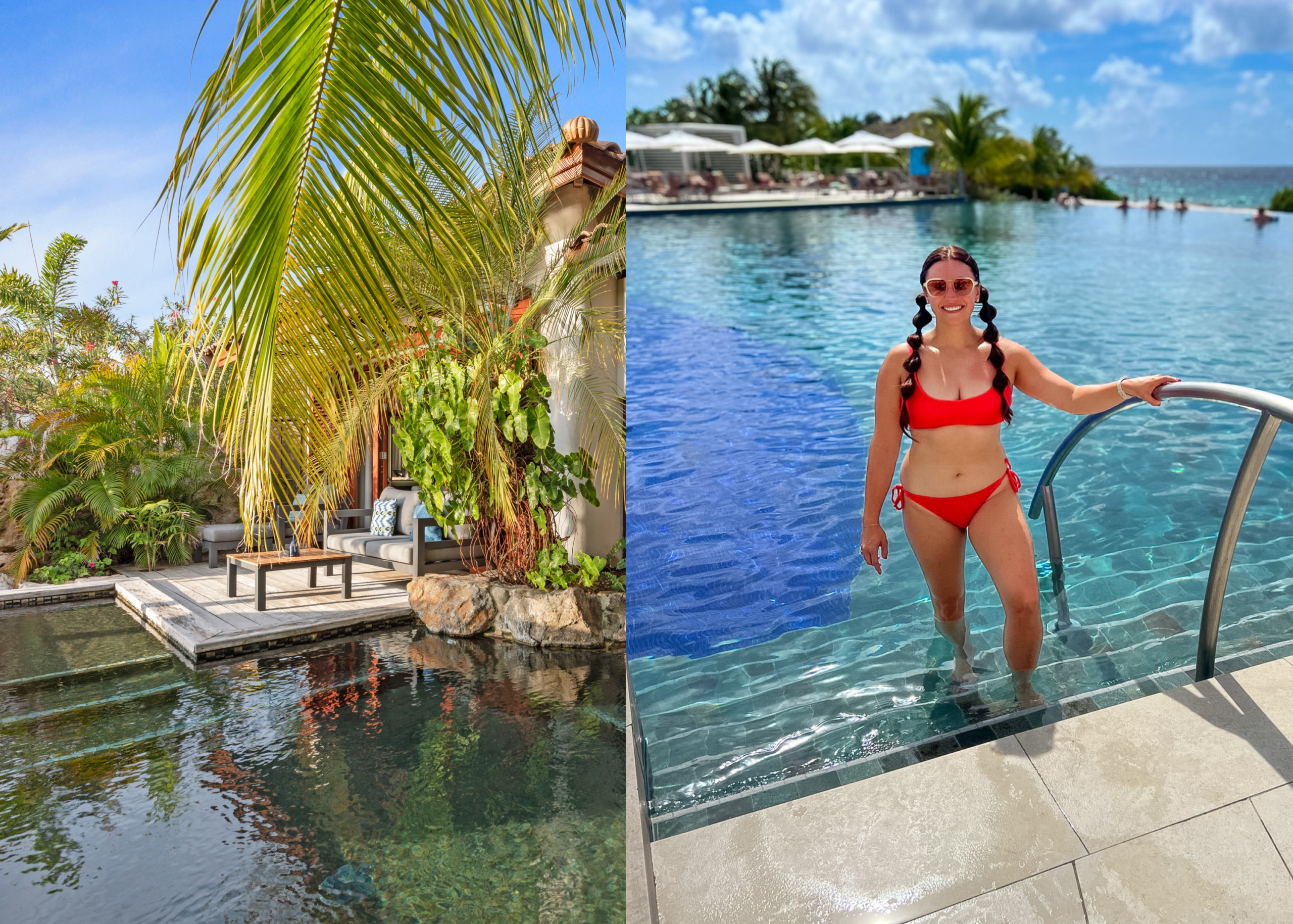 Sandals Curaçao vs Baoase pool overlooking ocean at Sandals Royal Curaçao