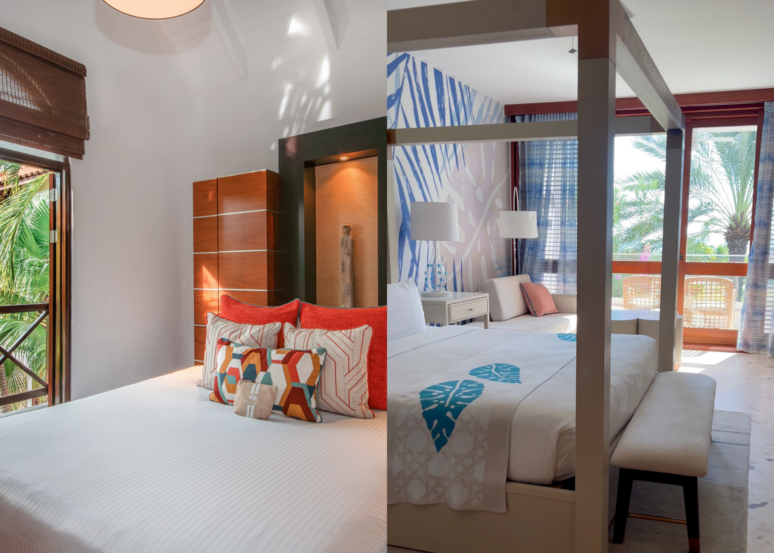 Sandals Curaçao vs Baoase villa with private pool and outdoor bathroom at Baoase