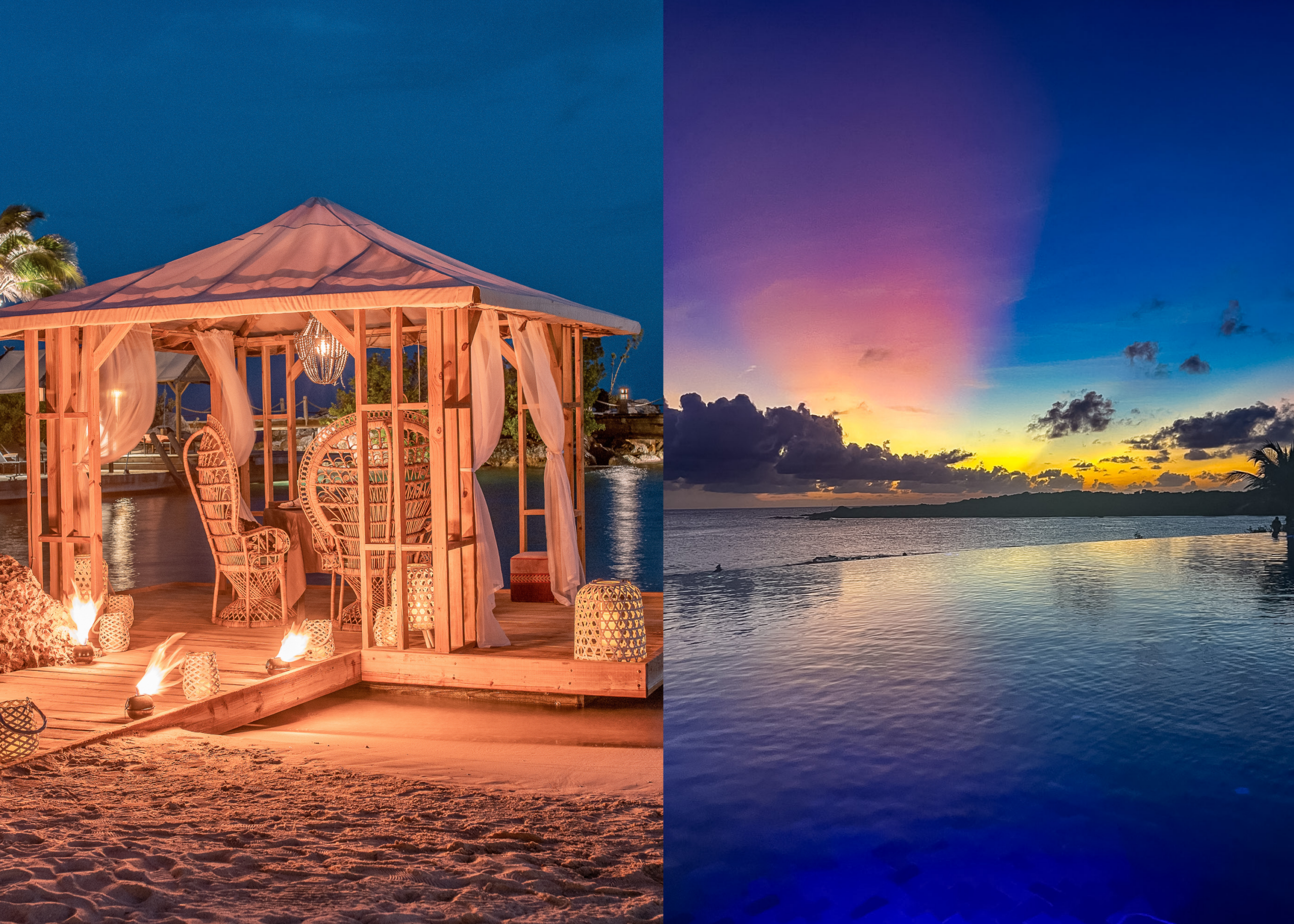 Sandals Curaçao vs Baoase luxury villa outdoor space at Baoase