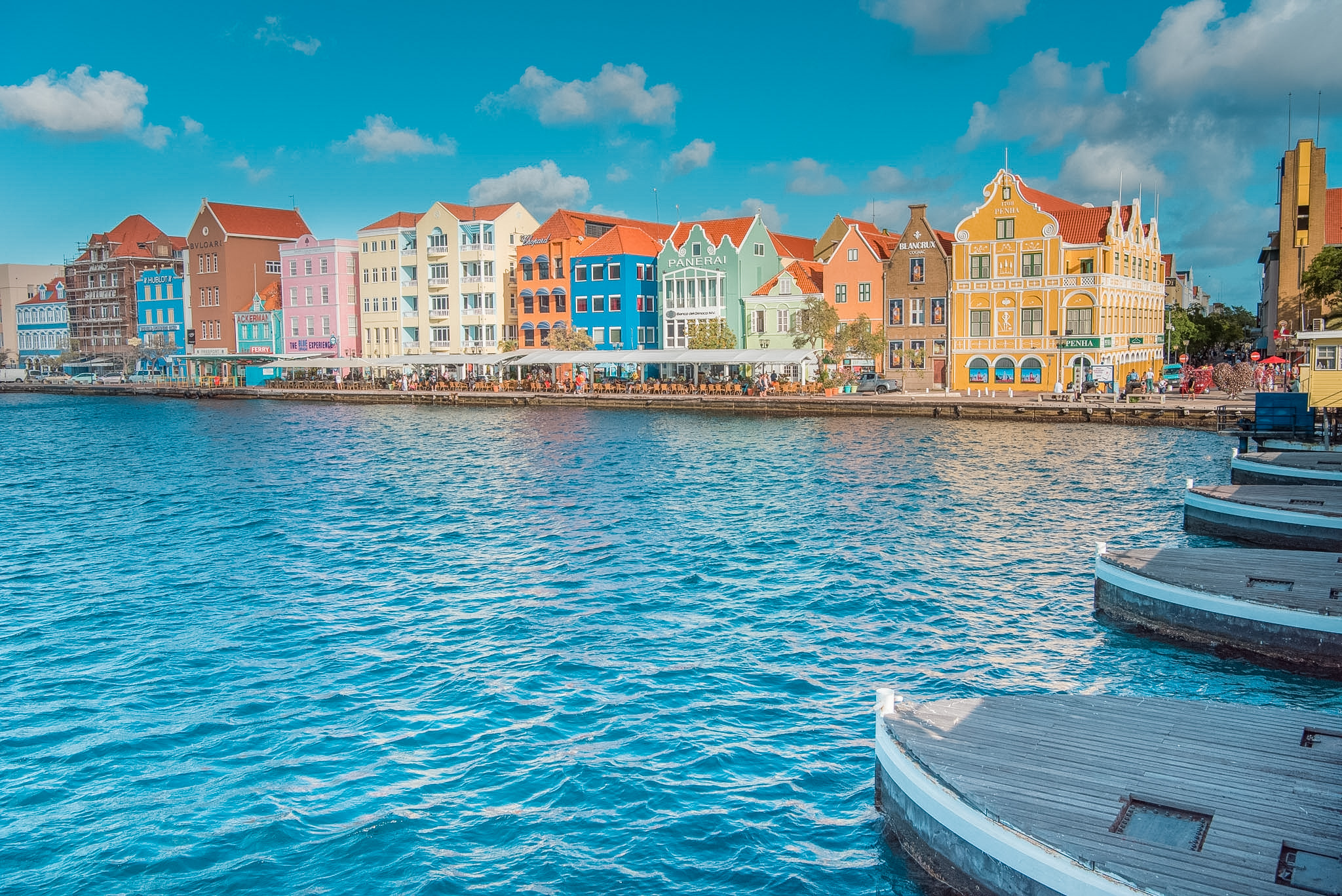 best Instagram spots in Curaçao colorful Willemstad buildings along the water