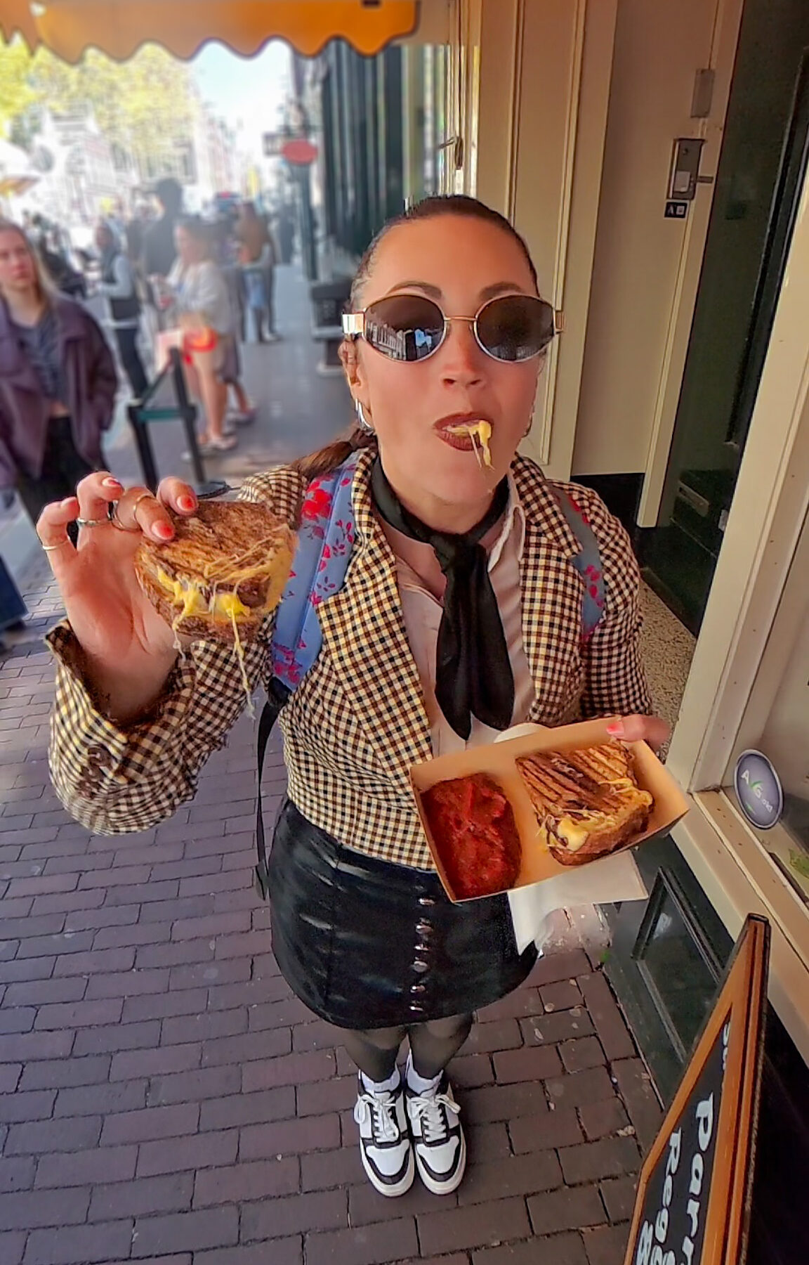 Grilled cheese sandwich from De Kaaskamer in Amsterdam food tour