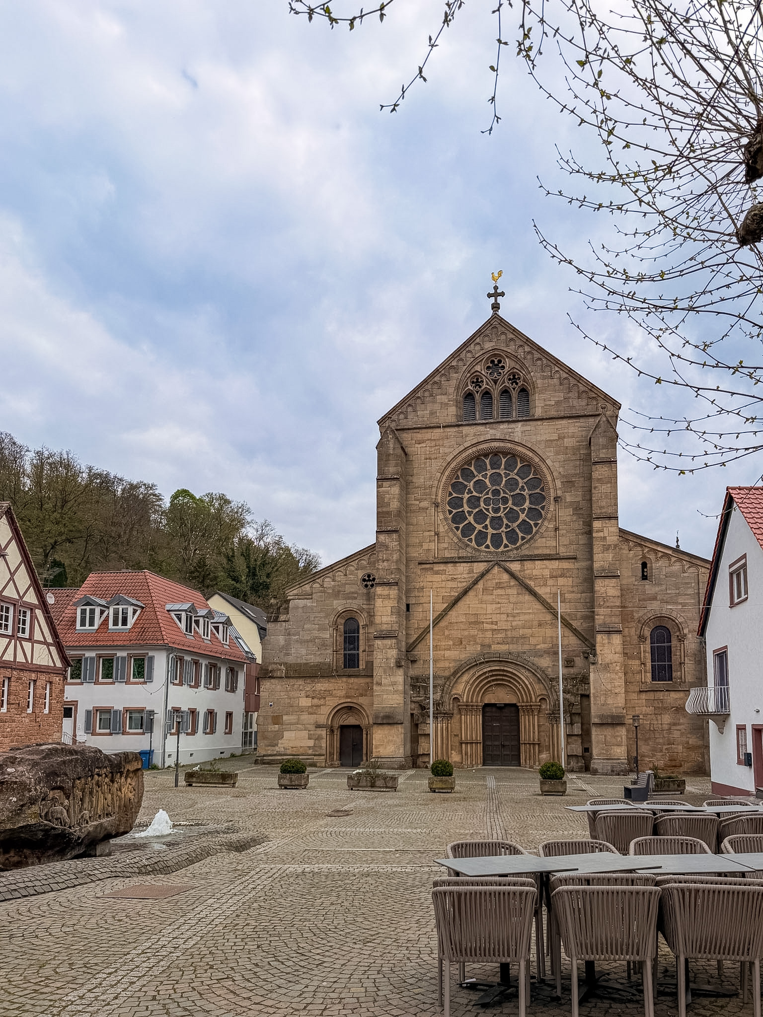 Historic buildings in Otterbach Germany town center