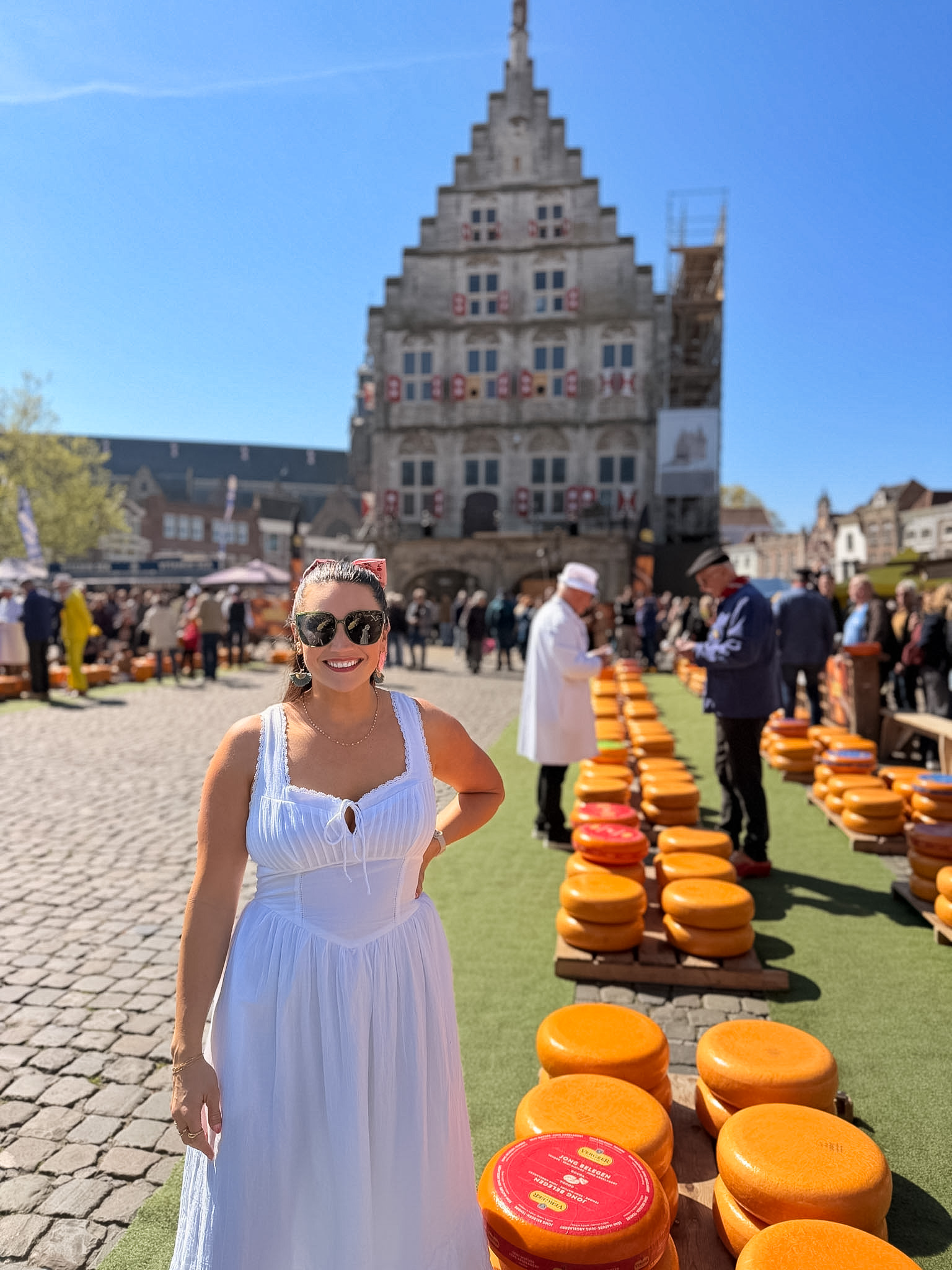 Gouda cheese market during one of the best day trips from Amsterdam