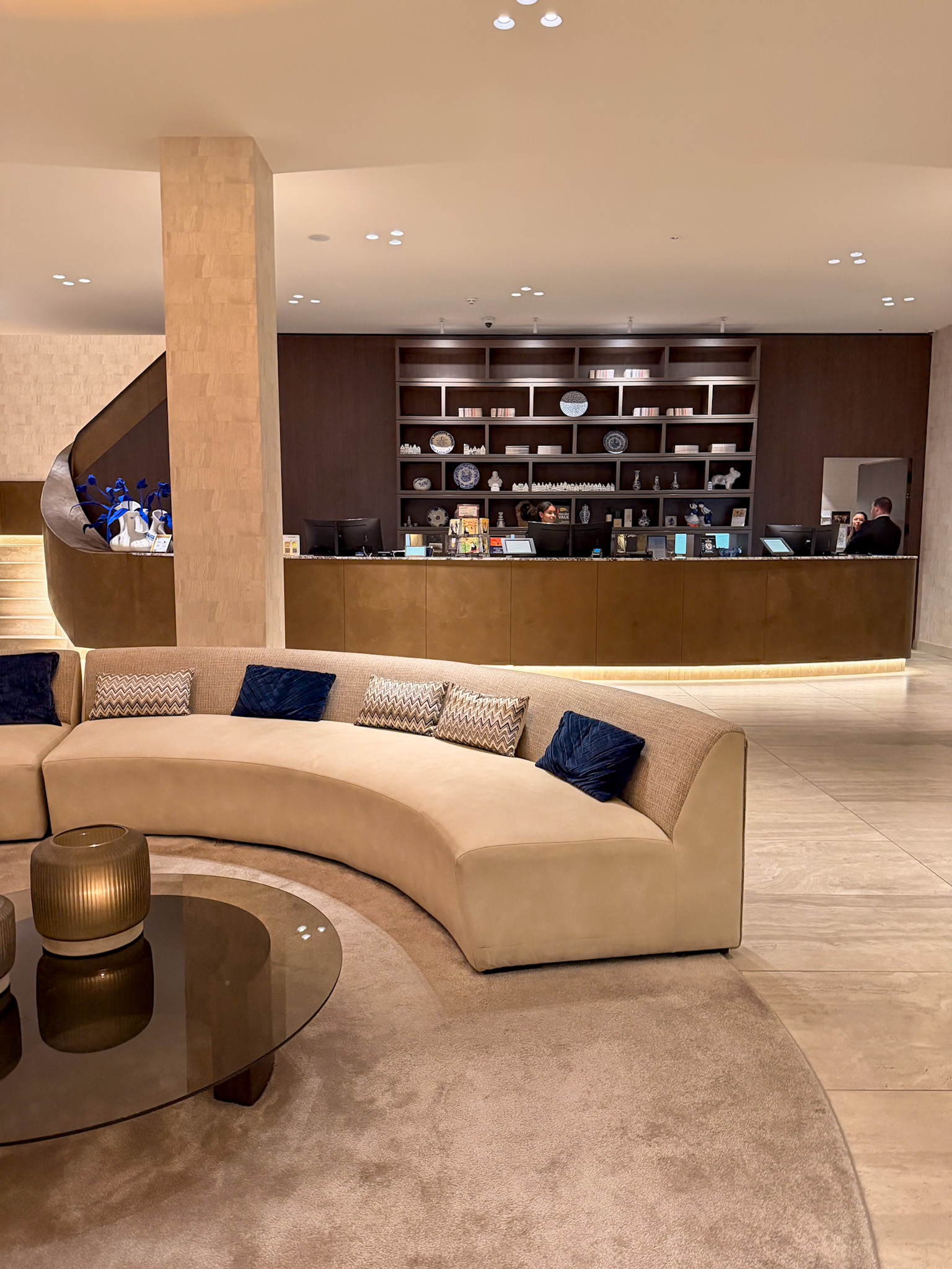 Van der Valk Delft review featuring the hotel lobby and seating area