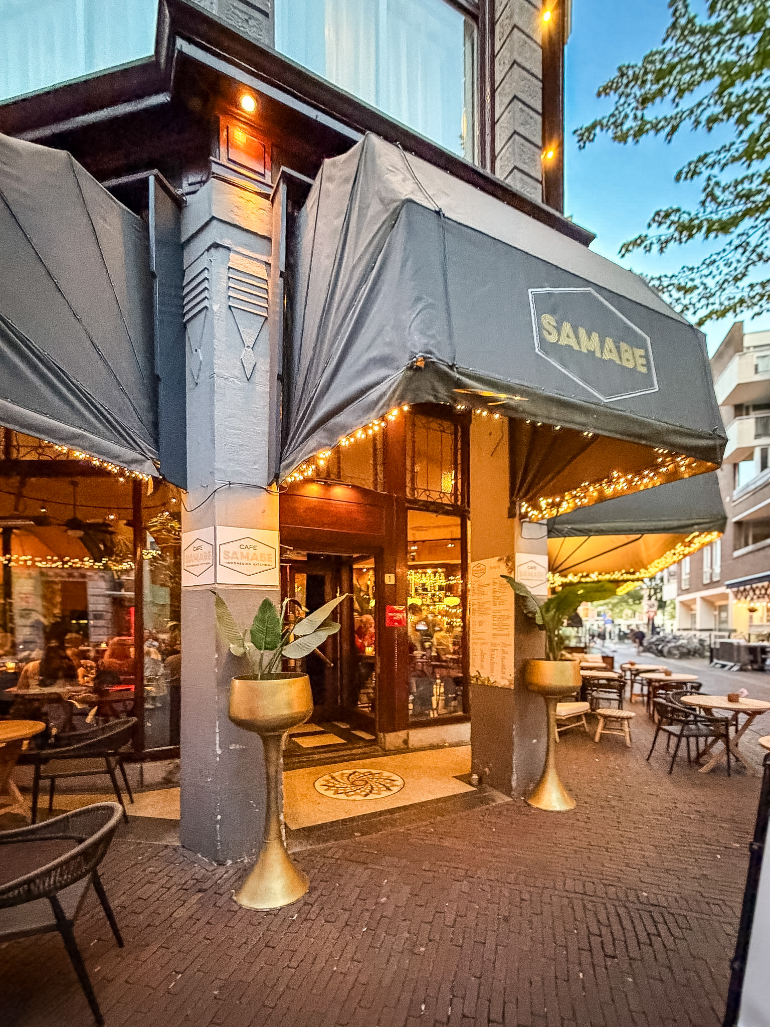 Indonesian satay and sambal dishes at Café Samabe Haarlem
