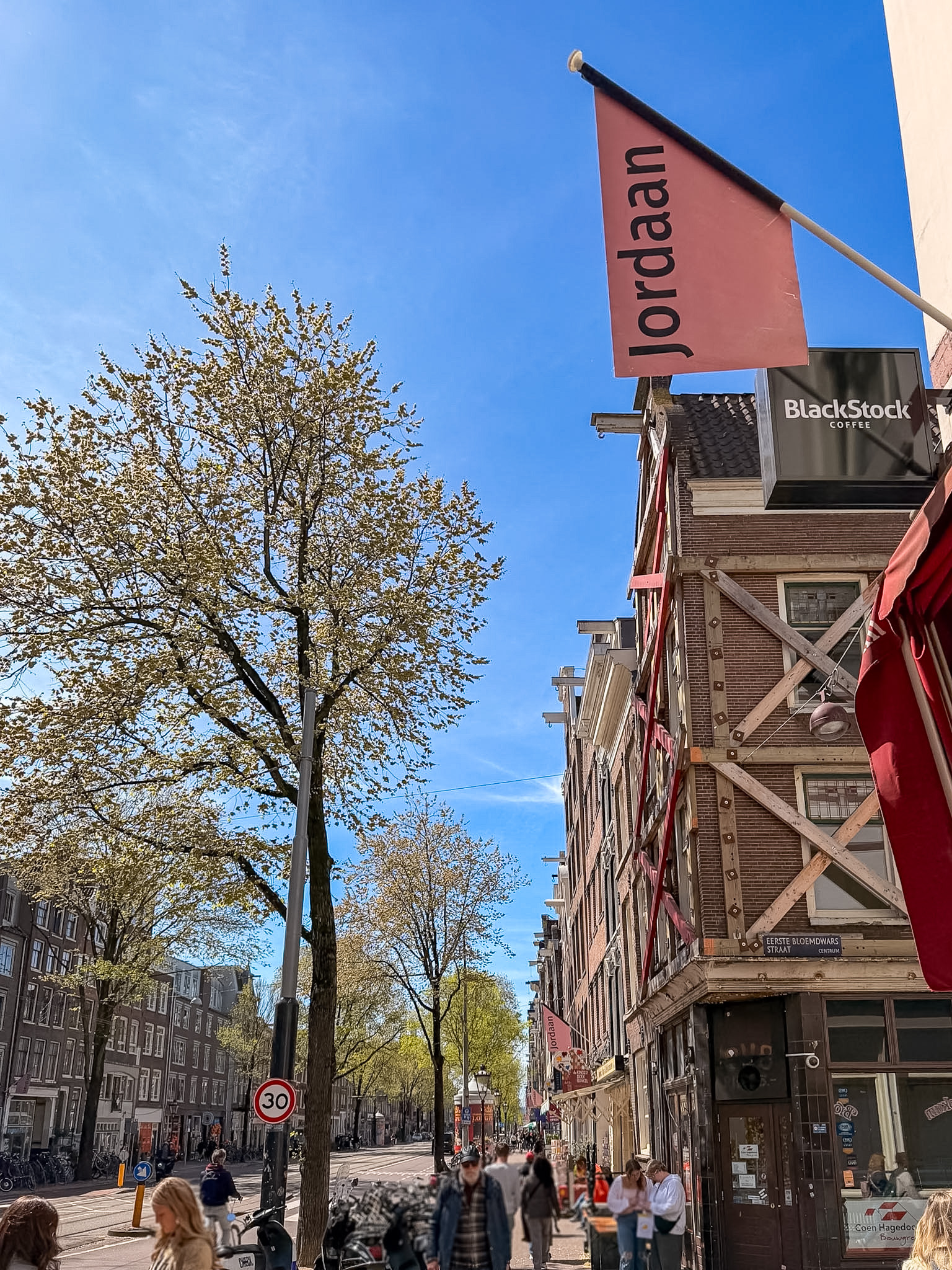 Jordaan neighborhood streets in Amsterdam Netherlands