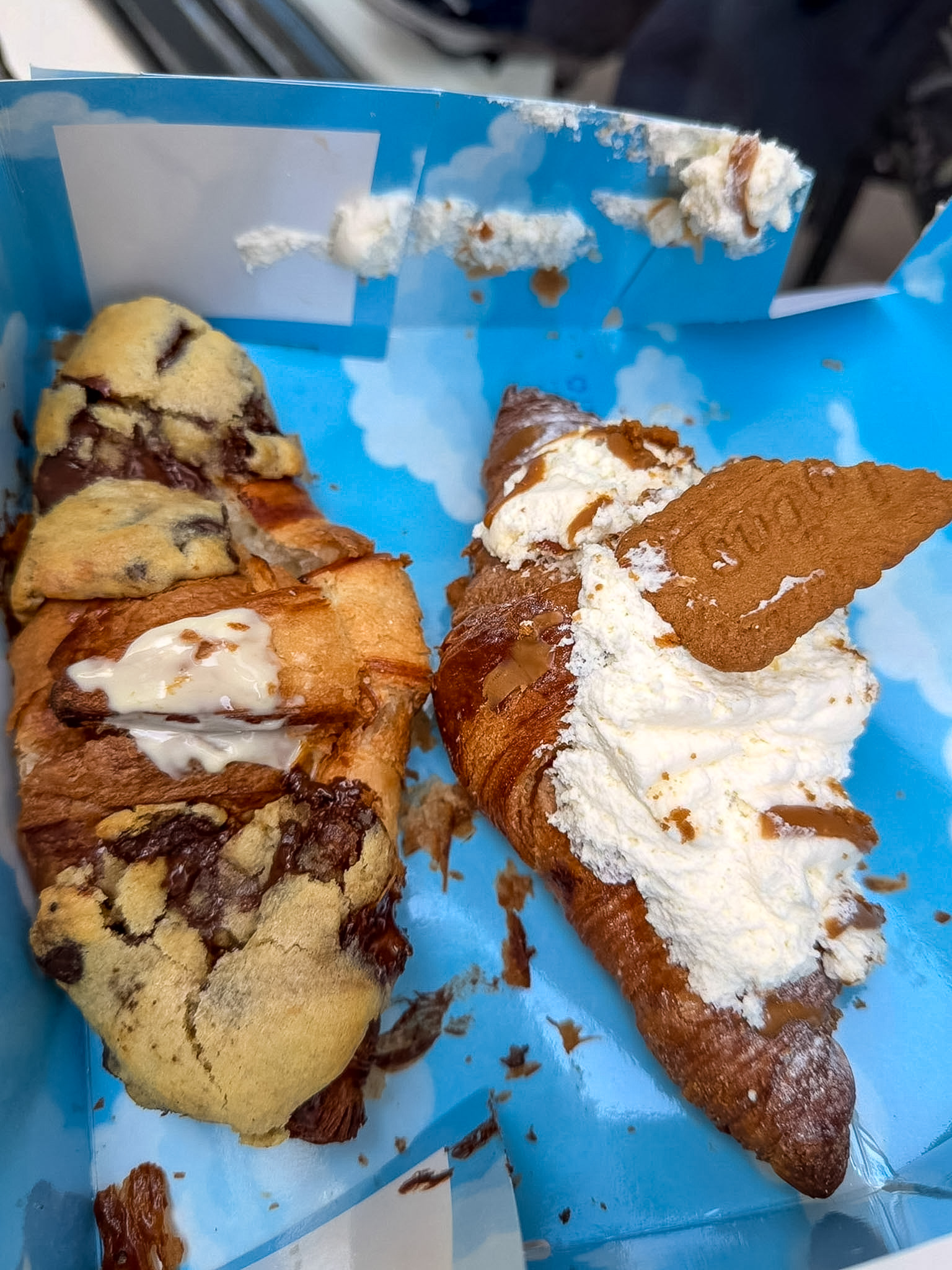 Cookie croissant dessert from Lourens bakery in Amsterdam food tour