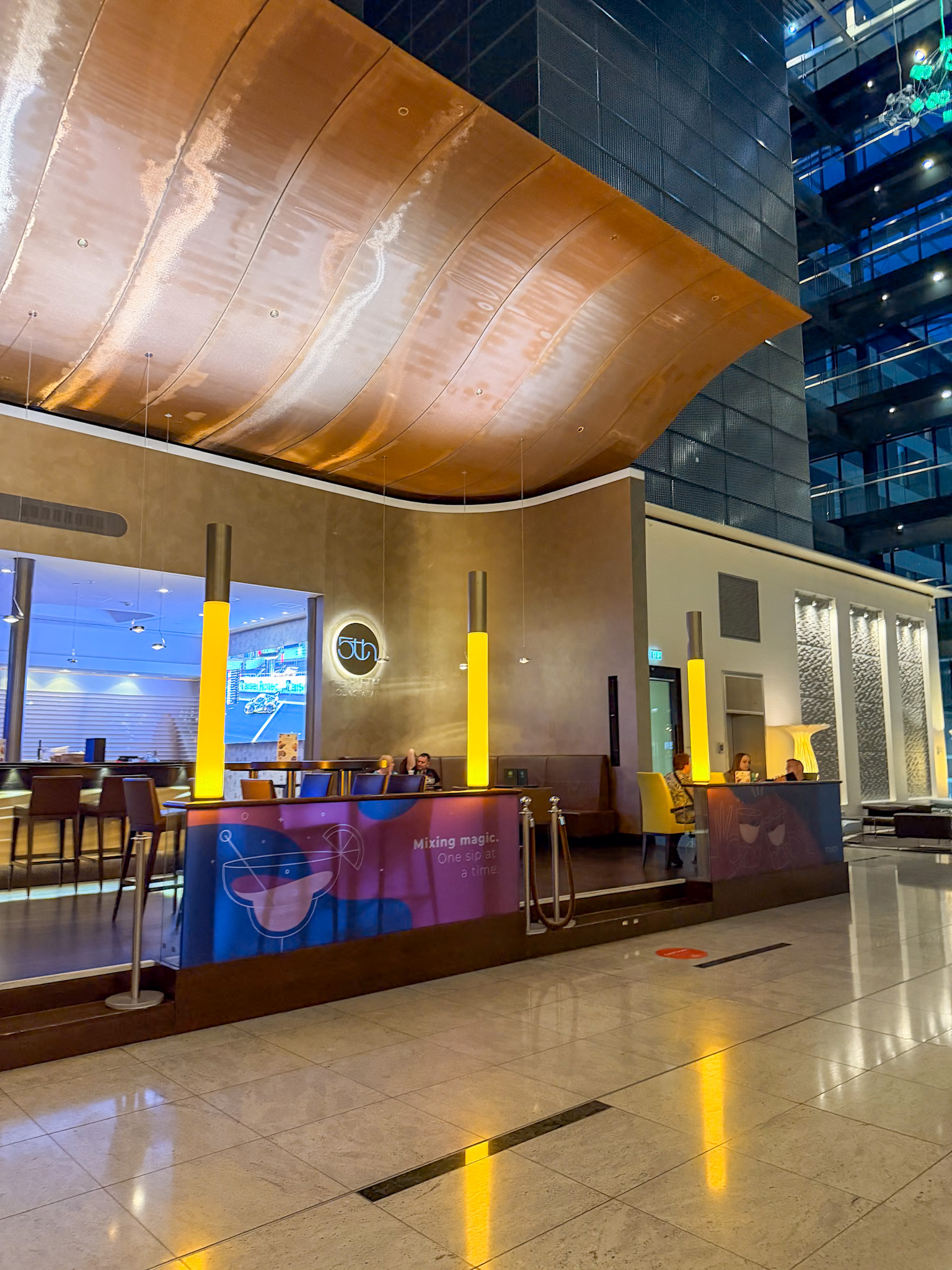 Hilton Frankfurt Airport Hotel lobby seating area near Terminal 1