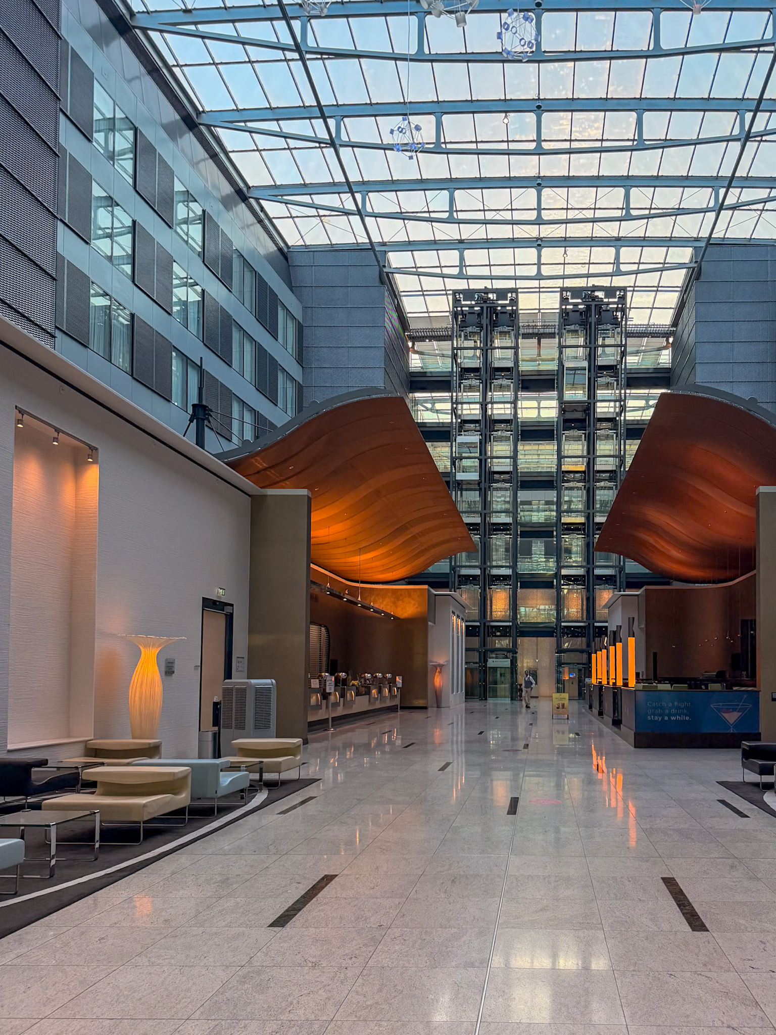 Quiet modern room at Hilton Frankfurt Airport Hotel near Frankfurt Airport