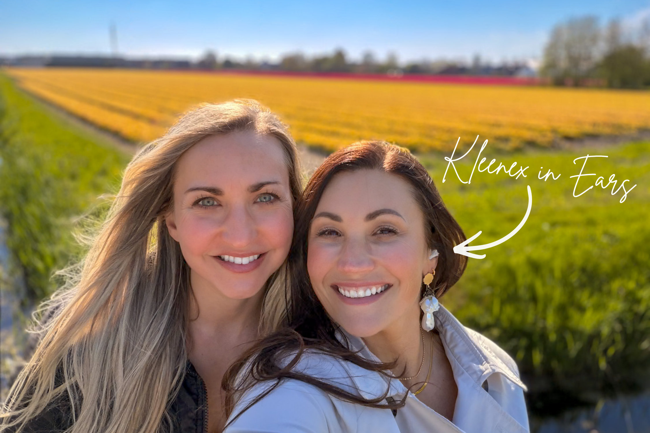 Tulip field photo stop near Keukenhof bike routes in the Netherlands Blooper