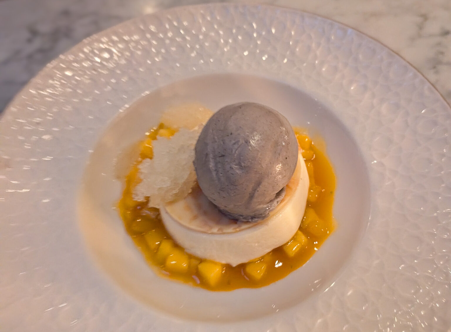 Dessert course at De Basiliek The Hague restaurant in The Hague