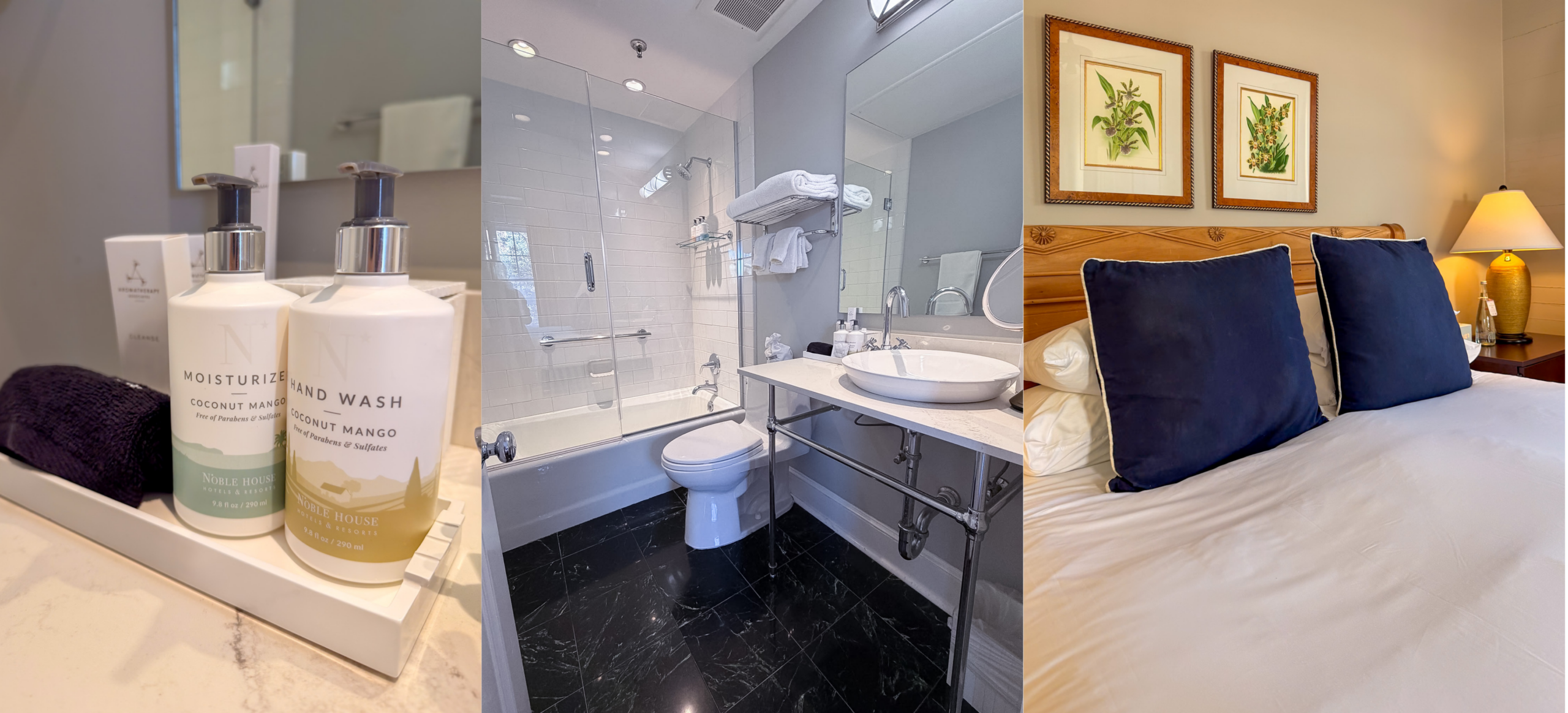 Bedroom and Bathroom at The Marquesa Hotel in Old Town