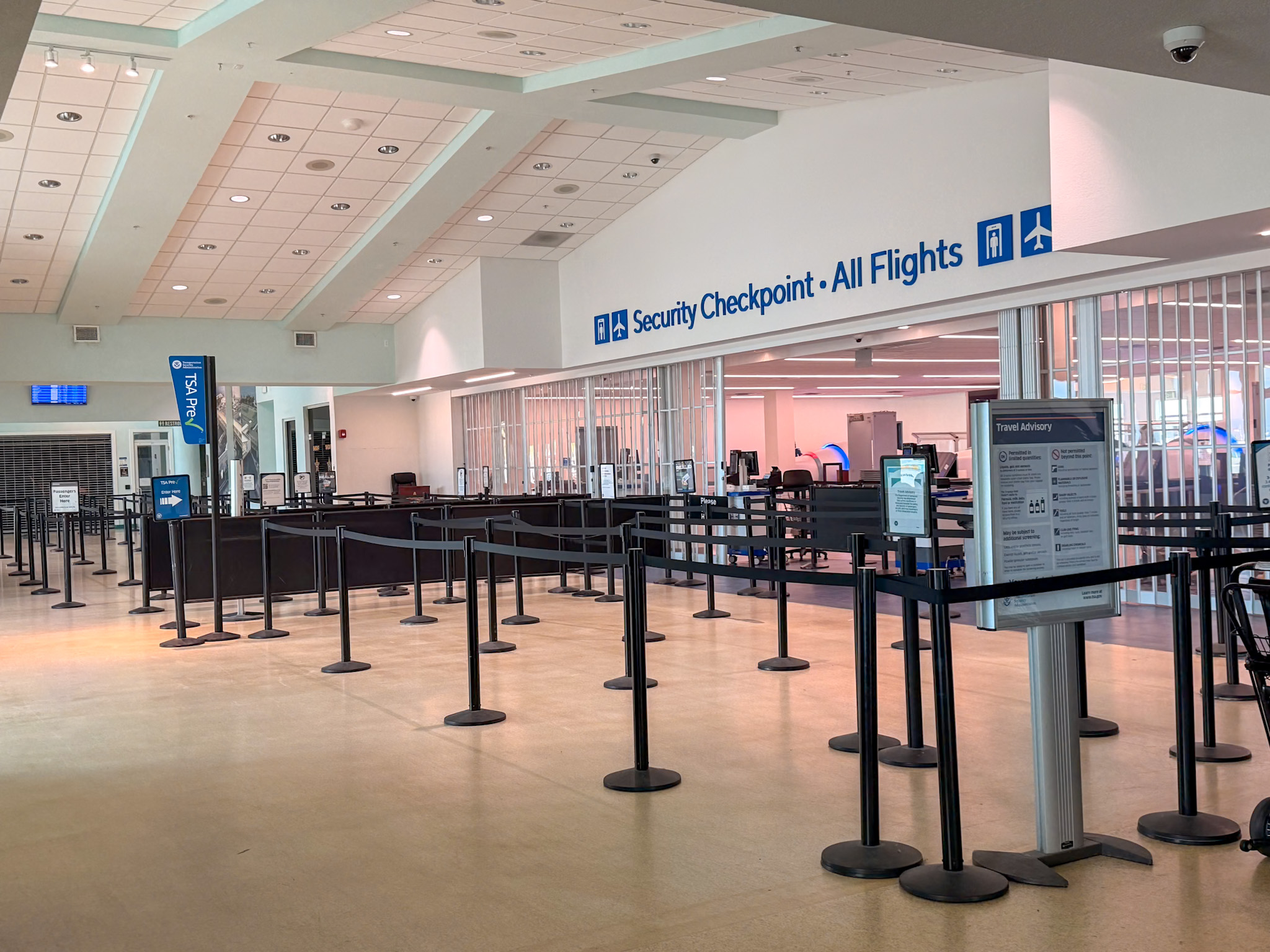 Key West airport guide photo showing the updated EYW terminal