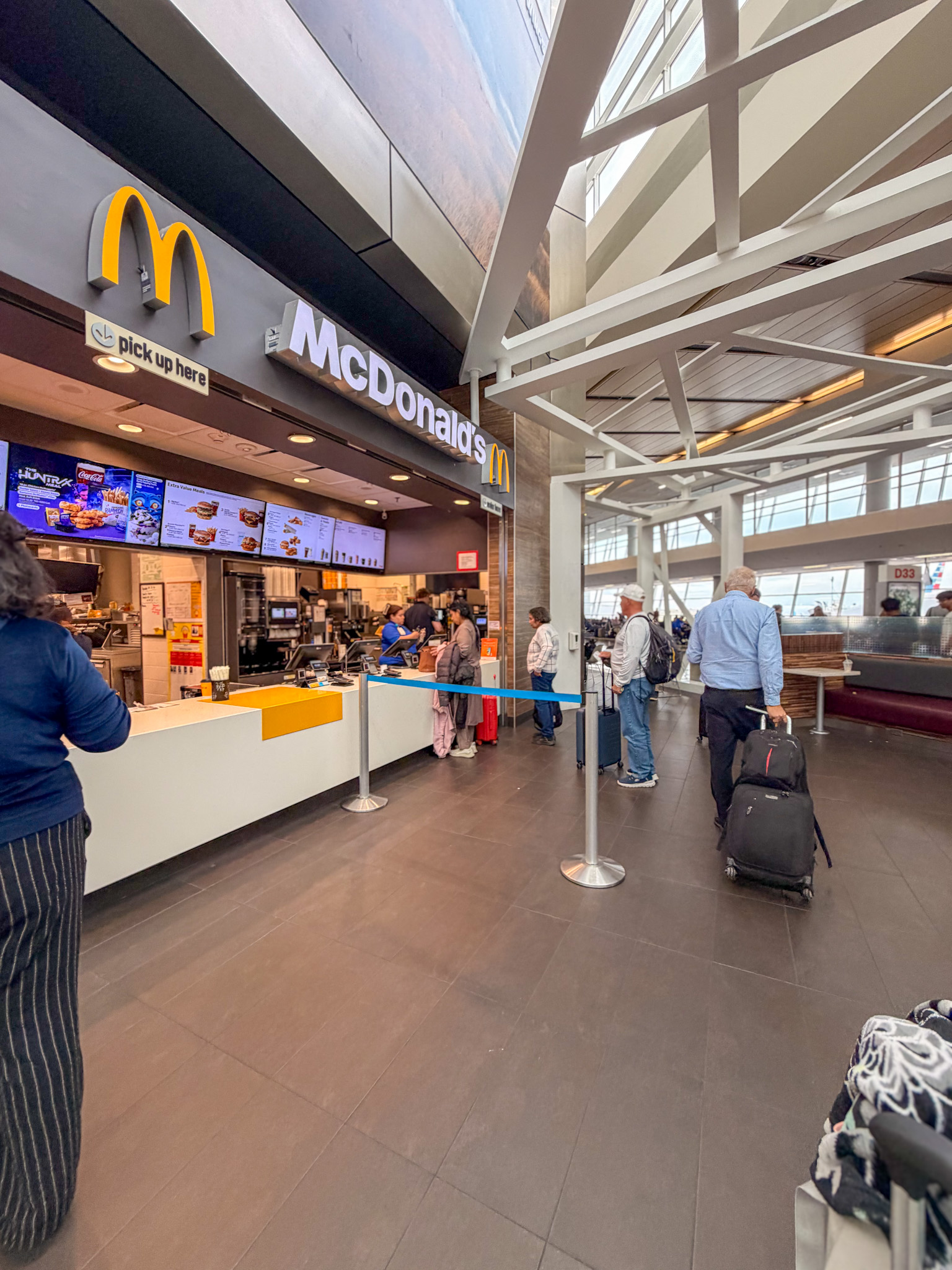 McDonald’s near my DFW gate during a short Dallas layover