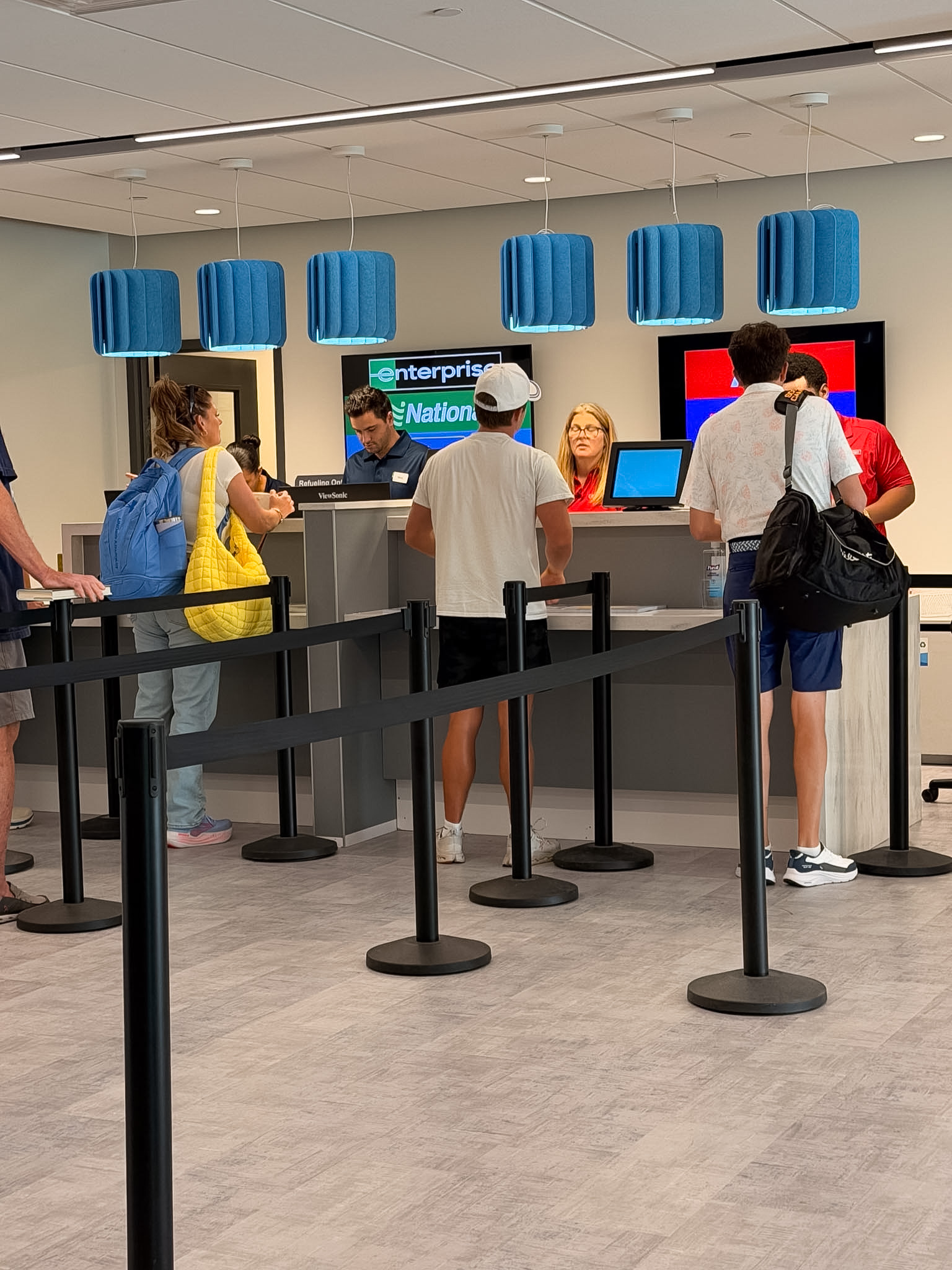 Key West airport rental car counters near baggage claim