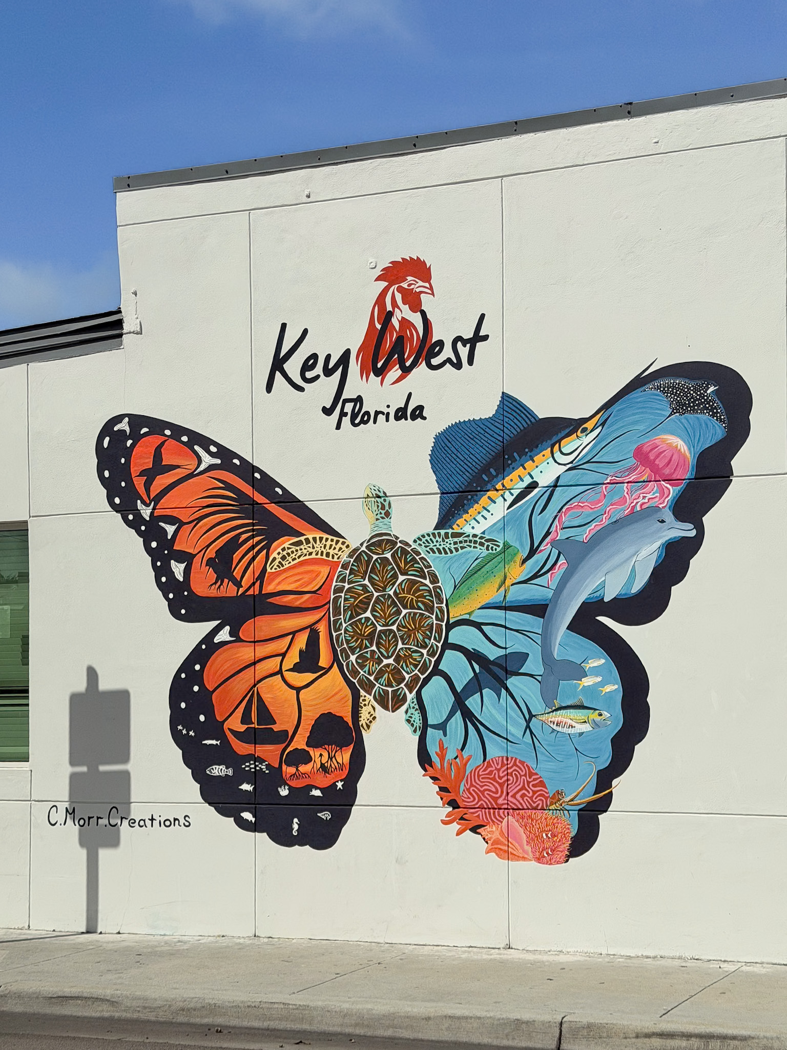 Mural showing where to stay in Key West