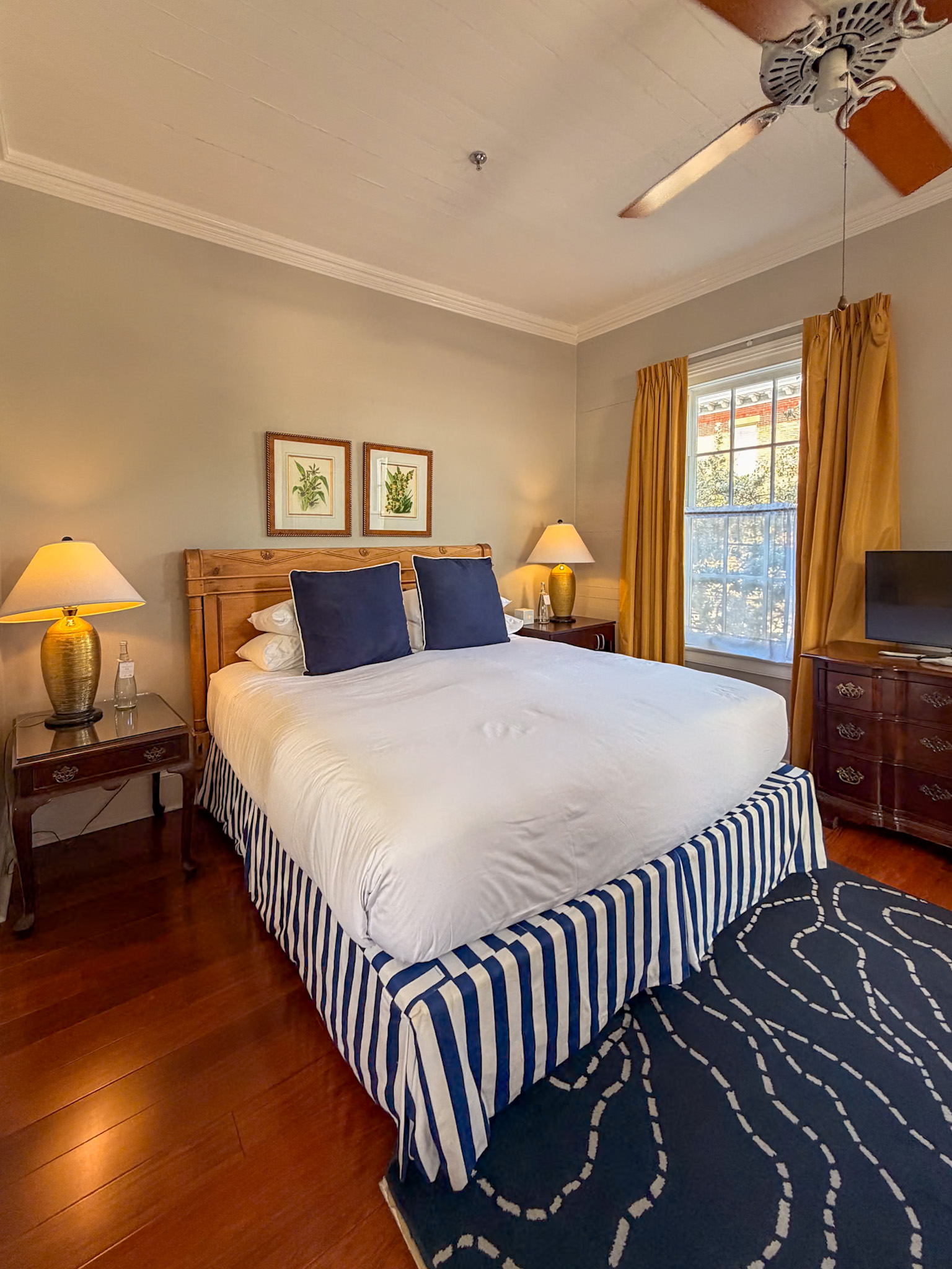 Guestroom at The Marquesa Hotel with classic Old Key West style