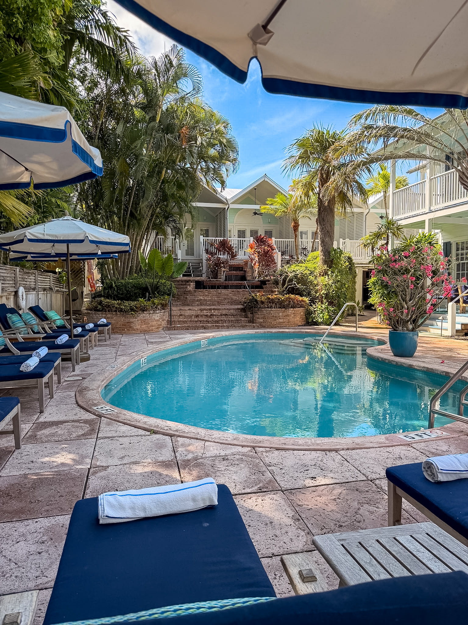 Quiet courtyard pool at The Marquesa Hotel in Old Town Key West