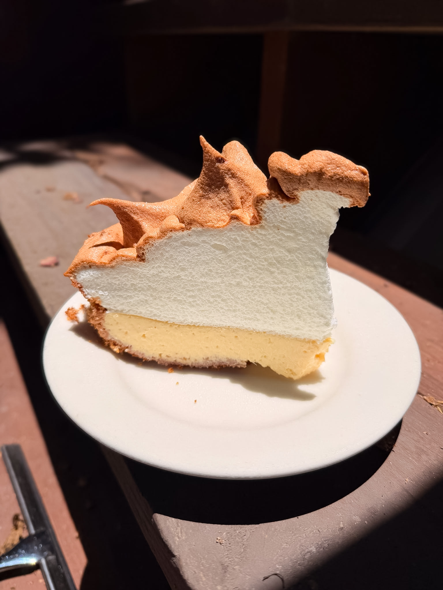 Best key lime pie in Key West from Blue Heaven with tall meringue topping
