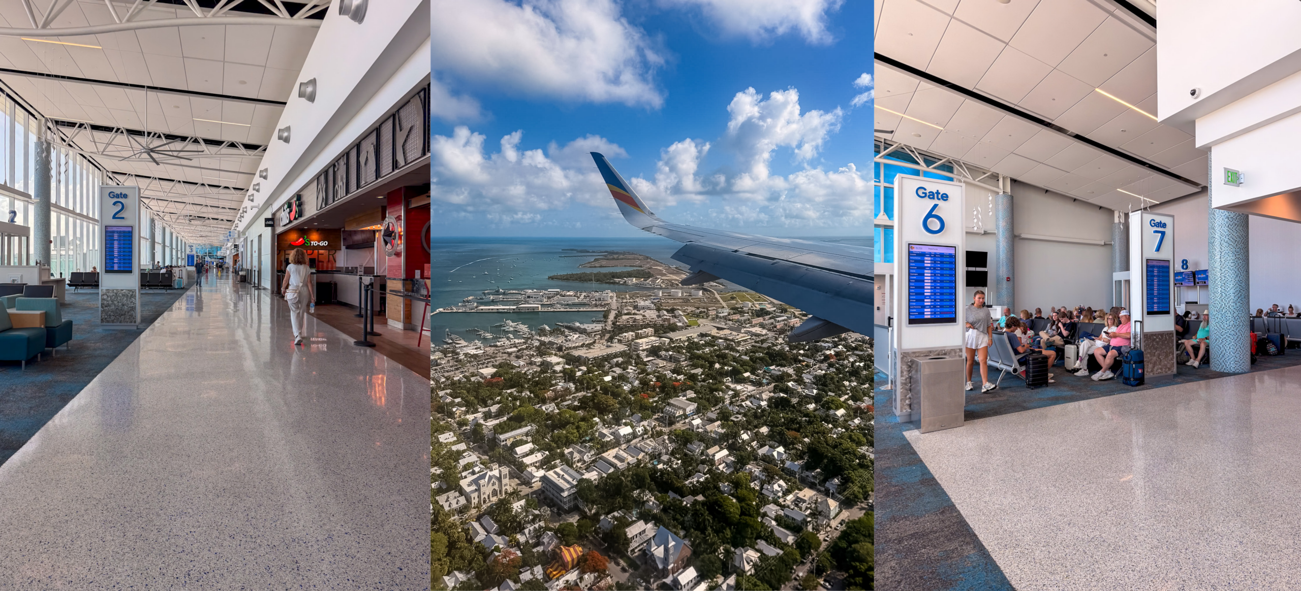 Key West airport guide photo showing the updated EYW terminal