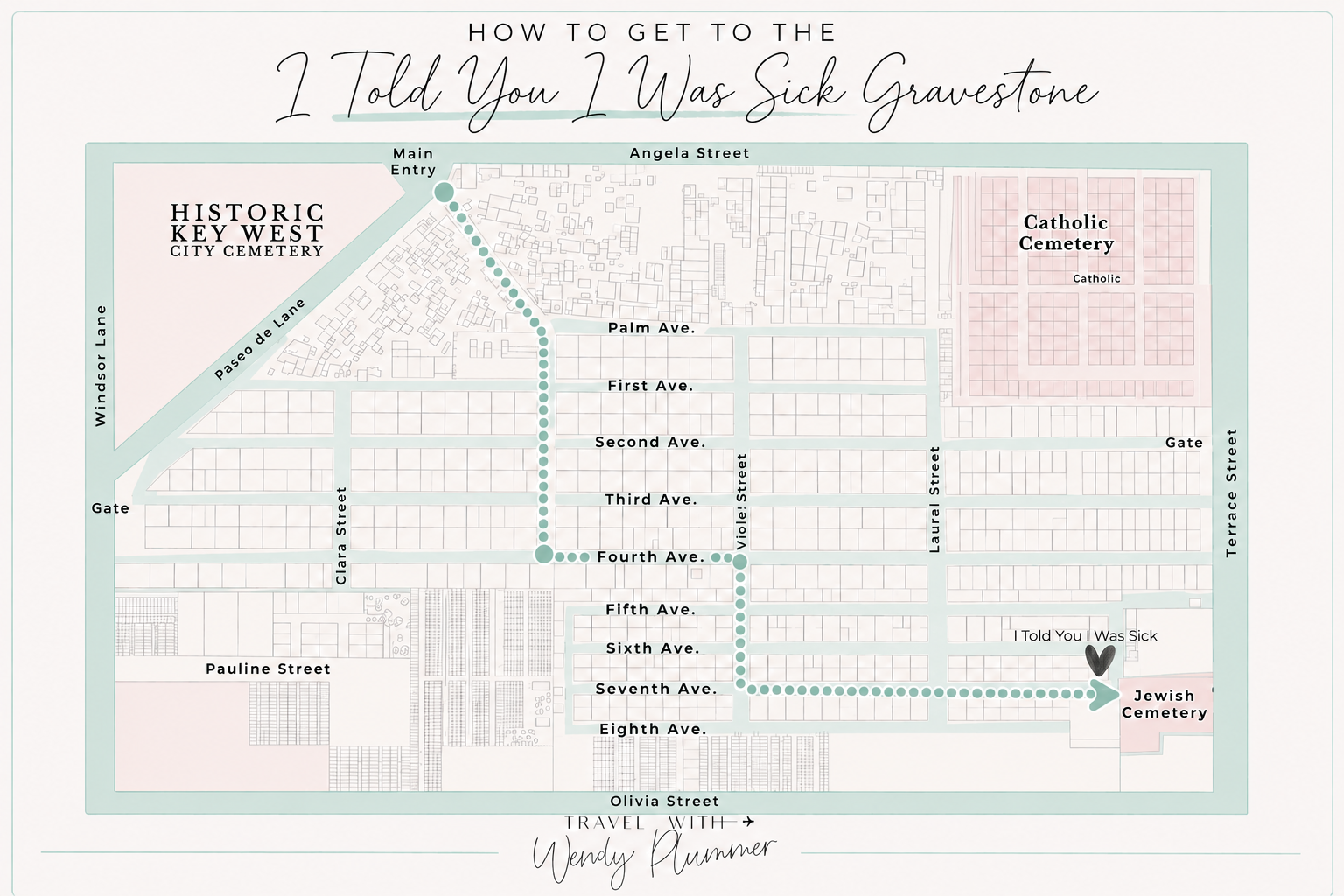 Map of the Key West Cemetery