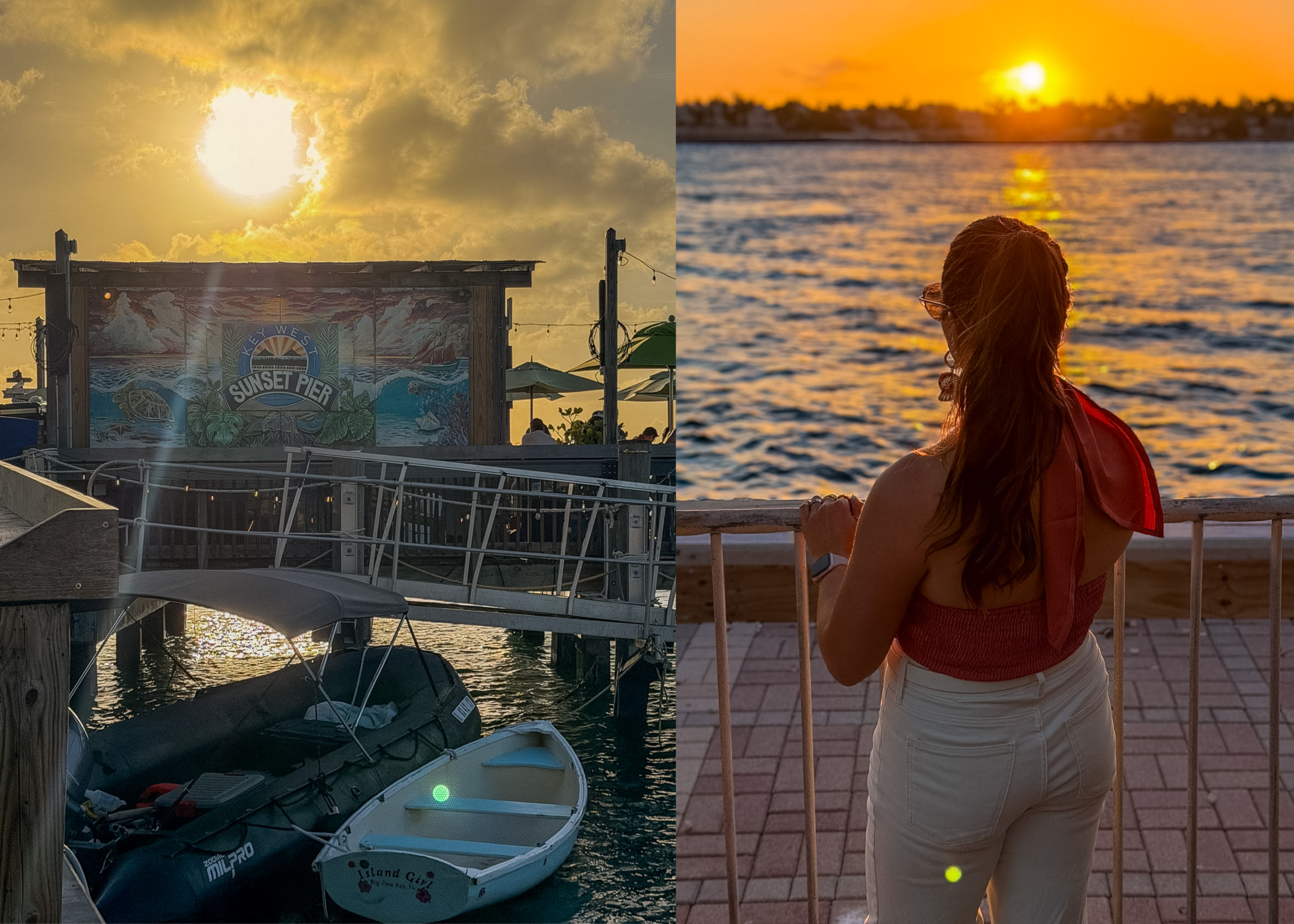 Best sunset dinner spots in Key West with colorful sunset views over the harbor