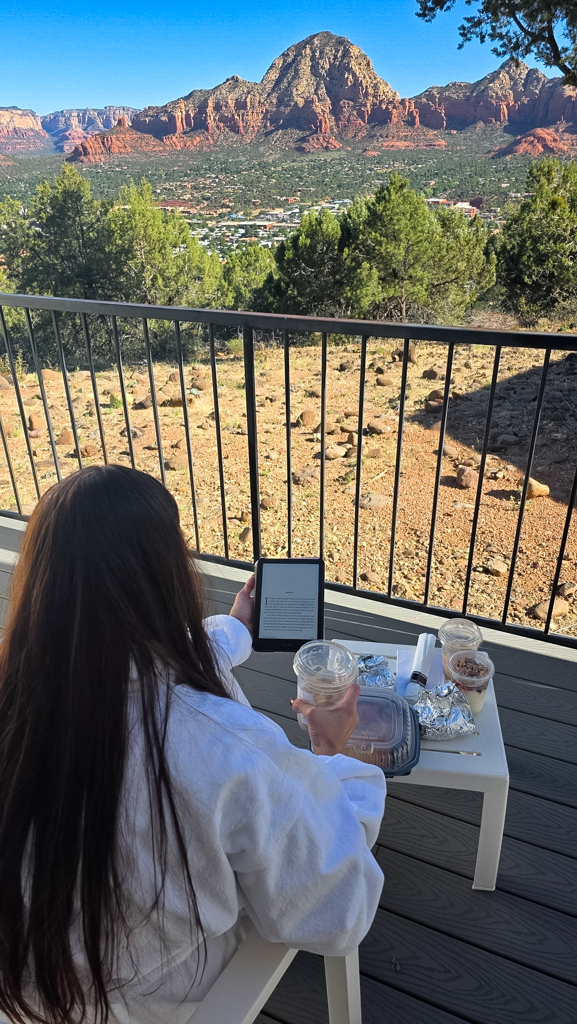 Private patio featured in my Sky Ranch Lodge review in Sedona