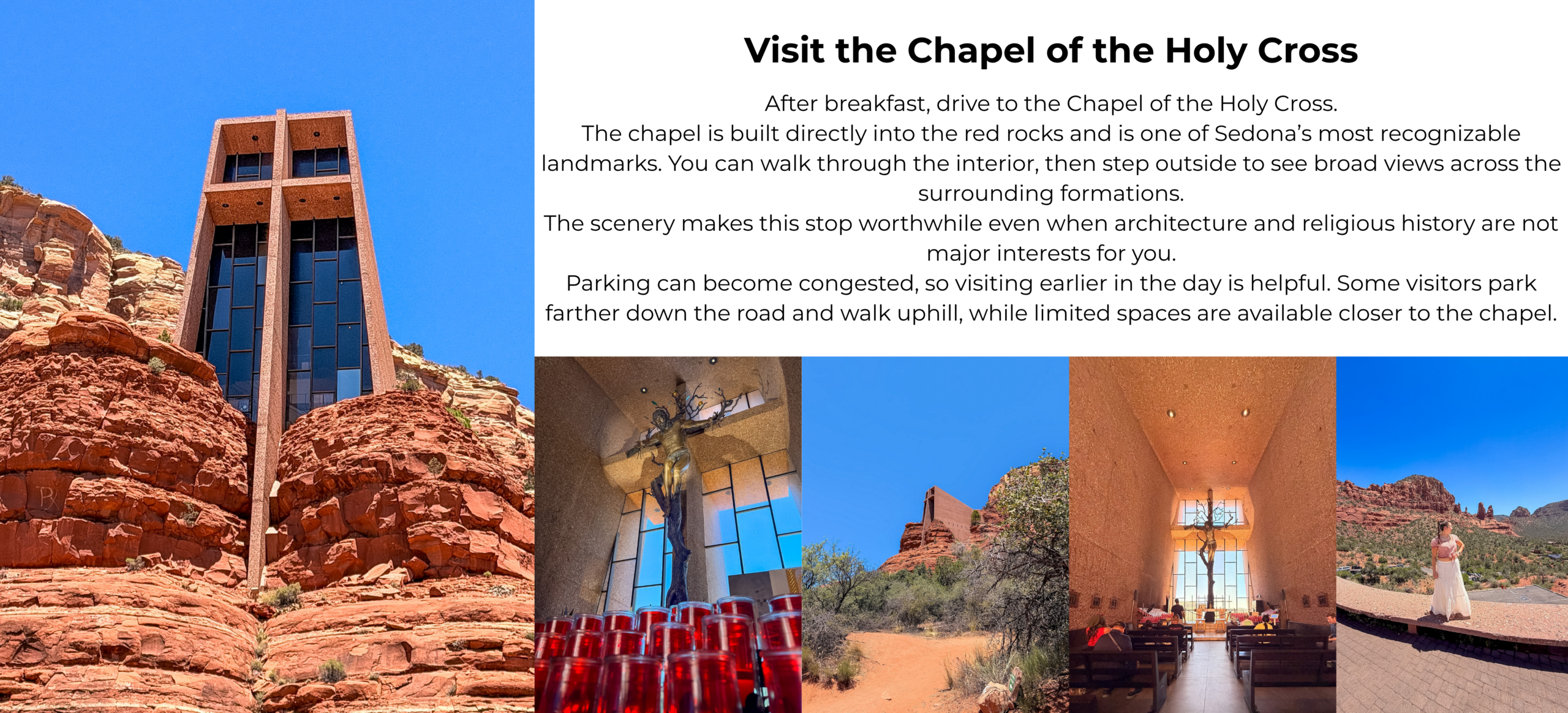 Chapel of the Holy Cross stop on a 5 day Sedona itinerary