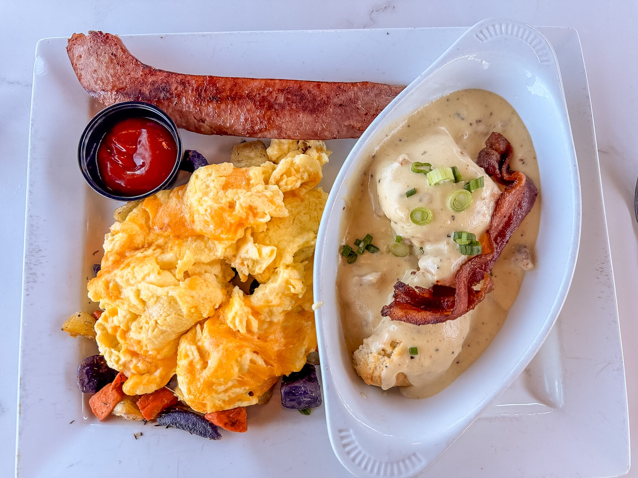 Mesa Grill breakfast overlooking Sedona Airport during a 3 day Sedona itinerary