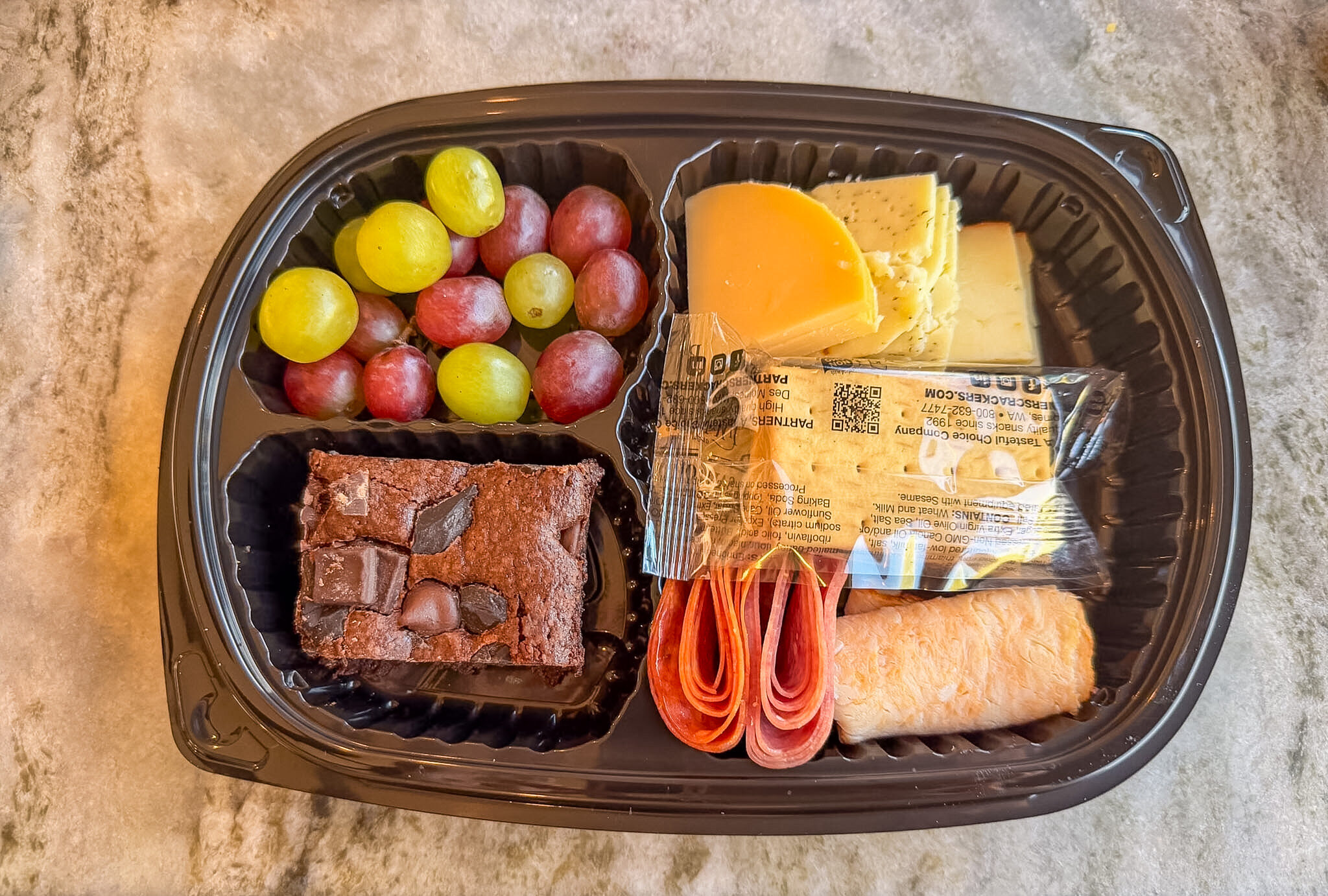 Charcuterie snack box included during our Verde Canyon Railroad review