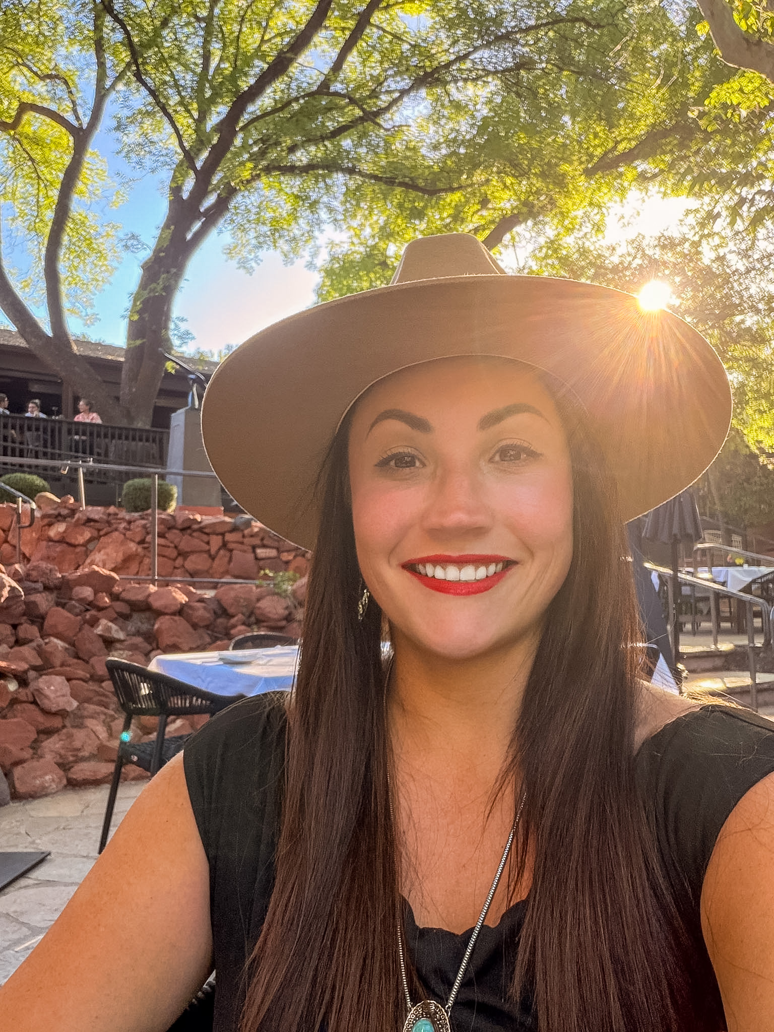 Candlelit creekside dining at L’Auberge de Sedona during my Cress on Oak Creek review