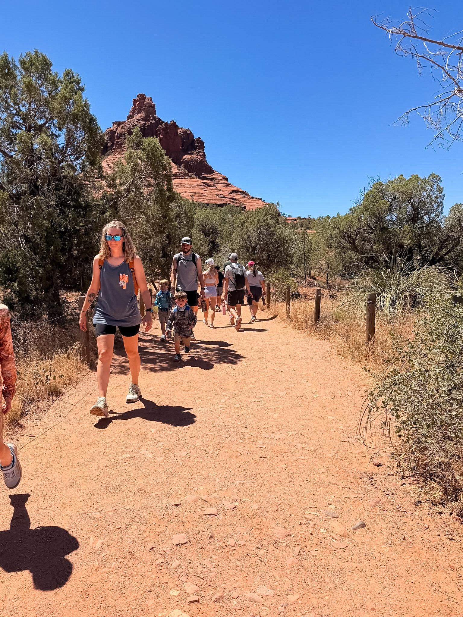 Sandy beginning of Bell Rock Trail near the Vista parking area