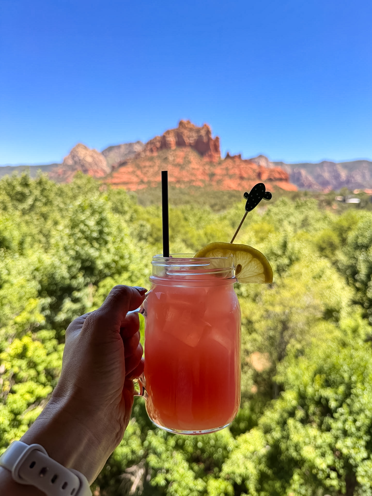 Prickly Pear Lemonade featured in my Hideaway House Sedona review