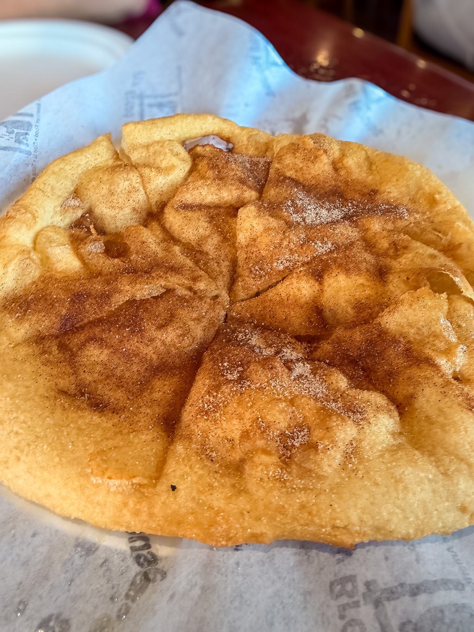 Fry Bread House review of a traditional Native American fry bread dessert