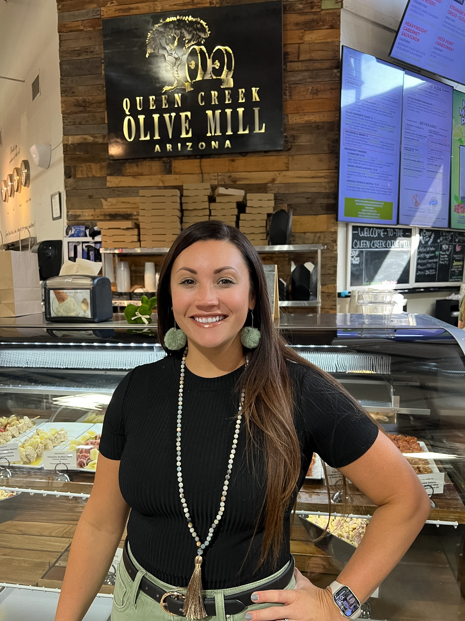 Balsamic Glazed Bacon and fully loaded eggs at Queen Creek Olive Mill