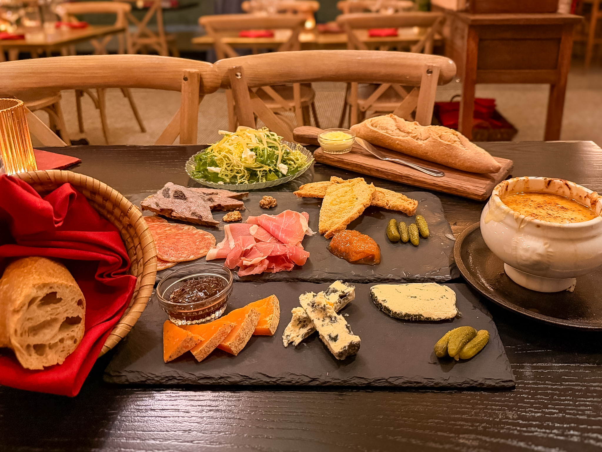 Lilou Knoxville review featuring the seasonal charcuterie board with French meats