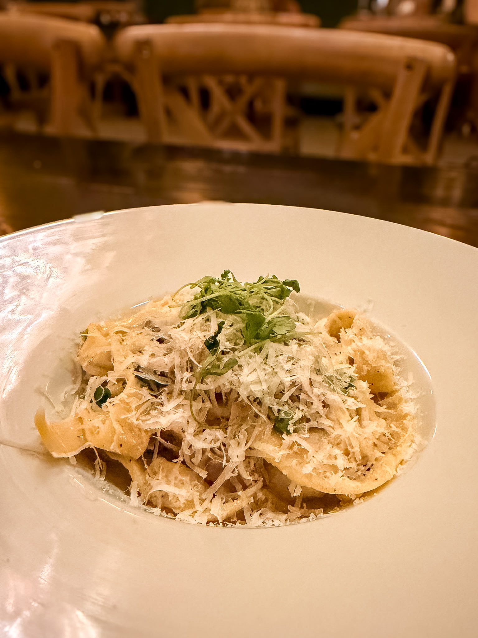 Lilou Knoxville review of the light duck pasta served at Lilou Brasserie