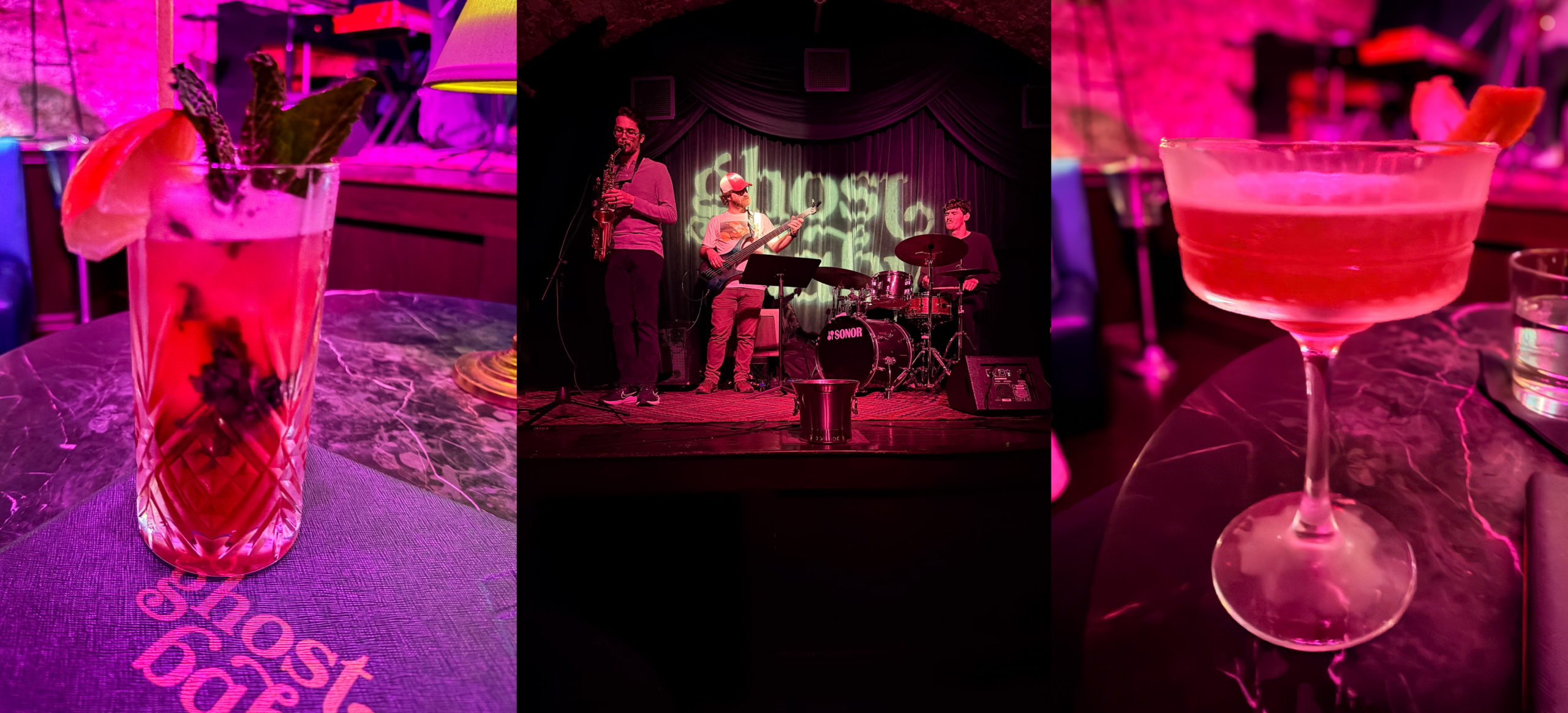 Live band performing at Ghost Baby Cincinnati in Over-the-Rhine