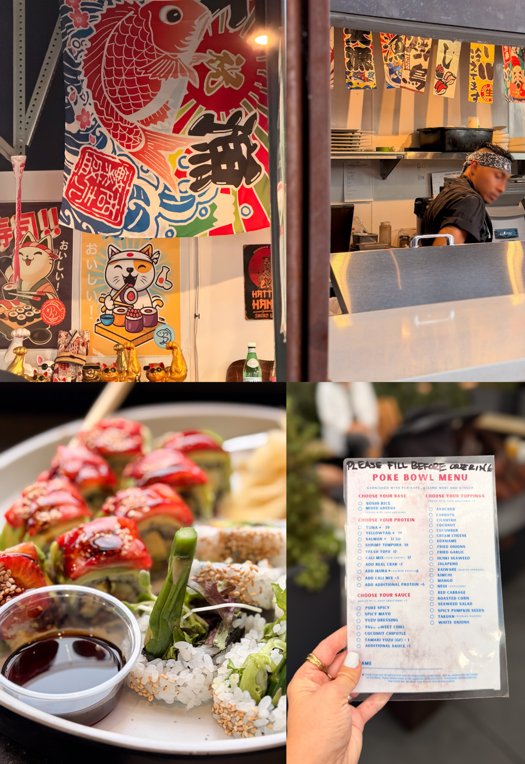 Golden Mill Rock and Roll Roll from Sushi Sora with avocado and strawberries