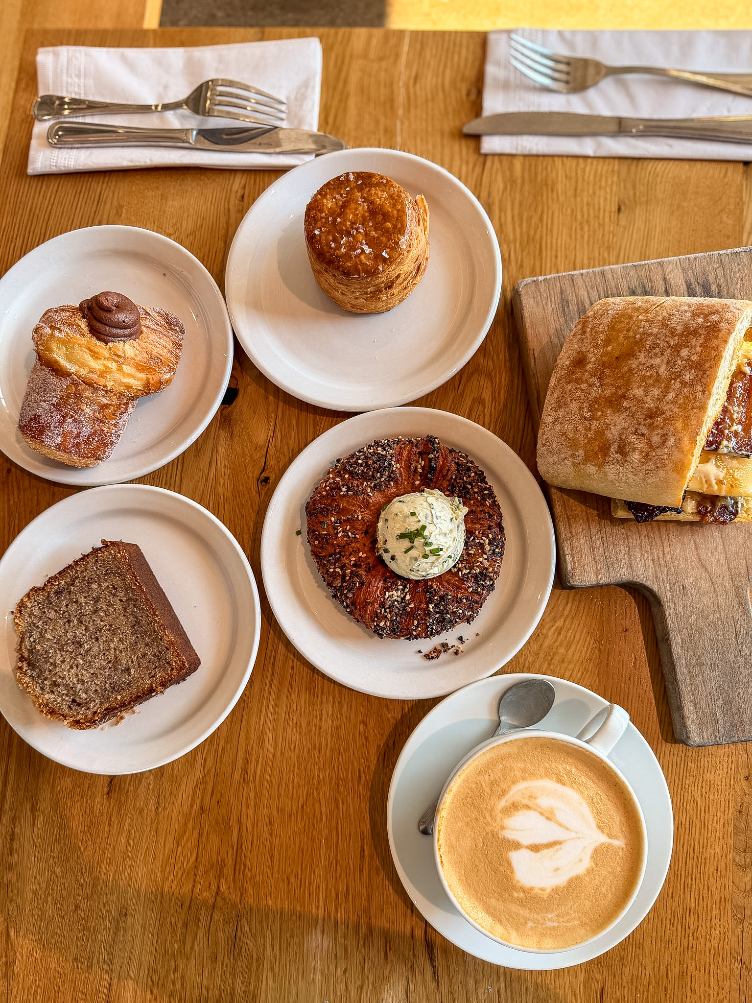 Pastry display featured in my Fox in the Snow Dublin Review