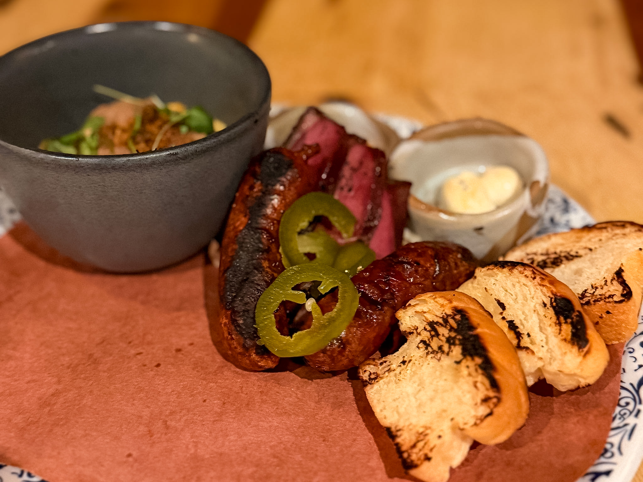 Tourist Barbecue course served at Agni Columbus