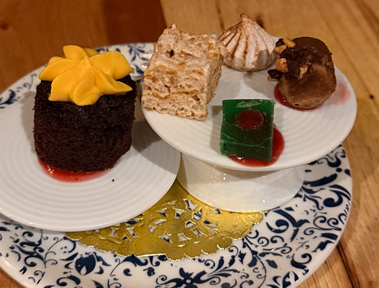 Sweet courses at the end of the Agni Columbus tasting menu