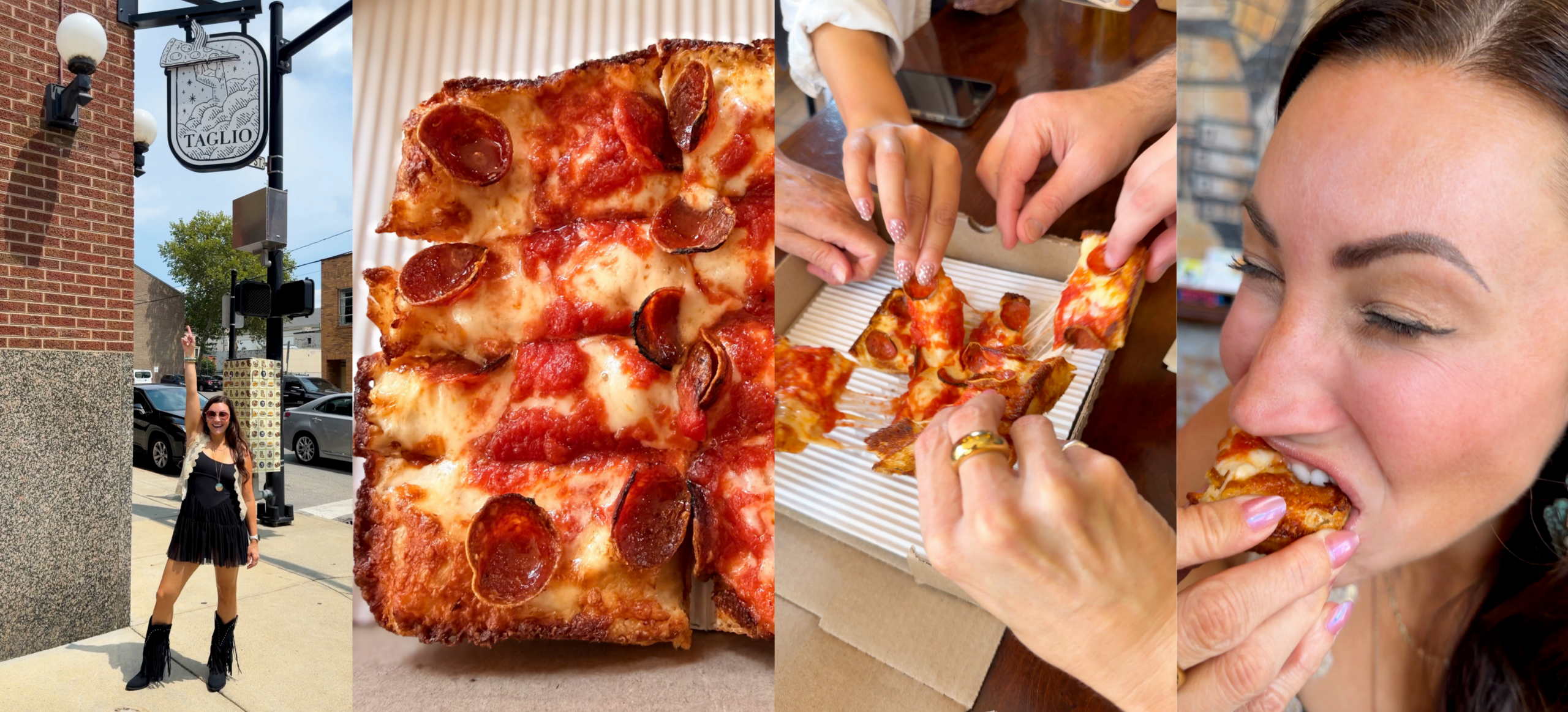 Best Places to Eat in Cincinnati with pepperoni and hot honey pizza from Taglio
