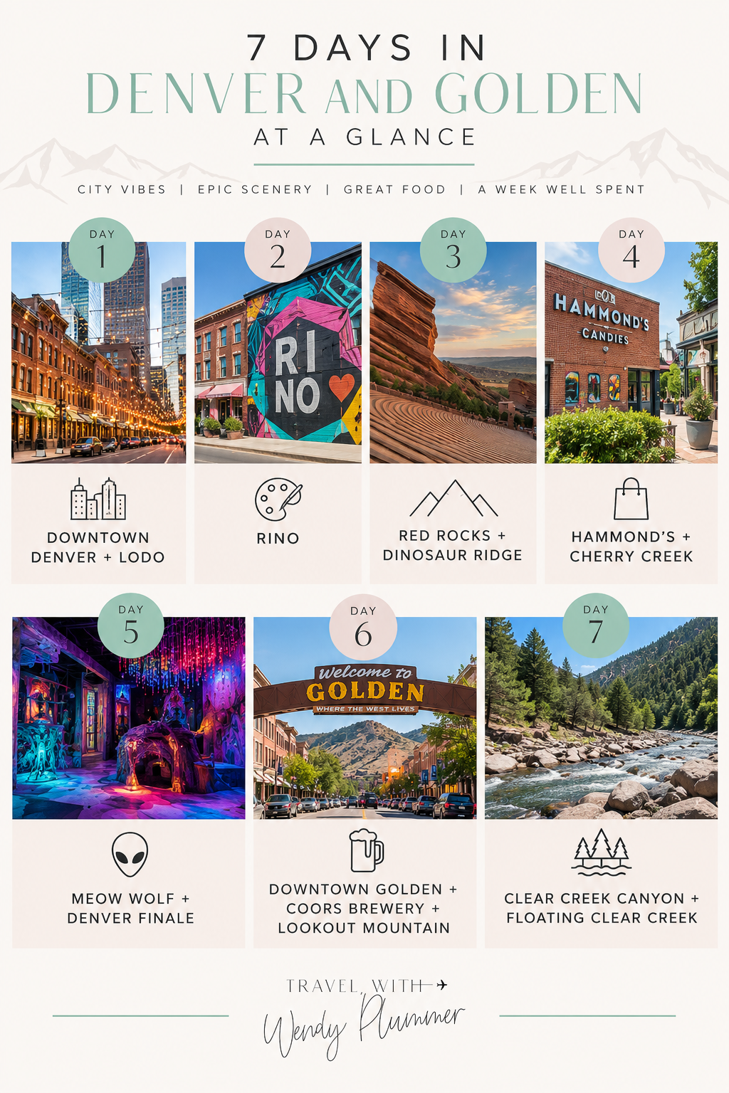 One week in Colorado itinerary starting in downtown Denver near Union Station