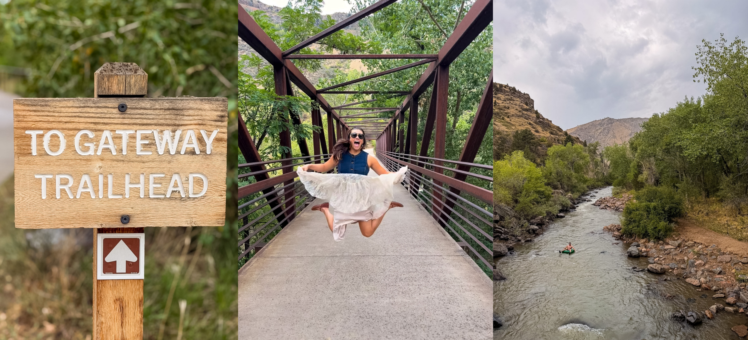 Clear Creek Trail scenery during one day in Golden Colorado