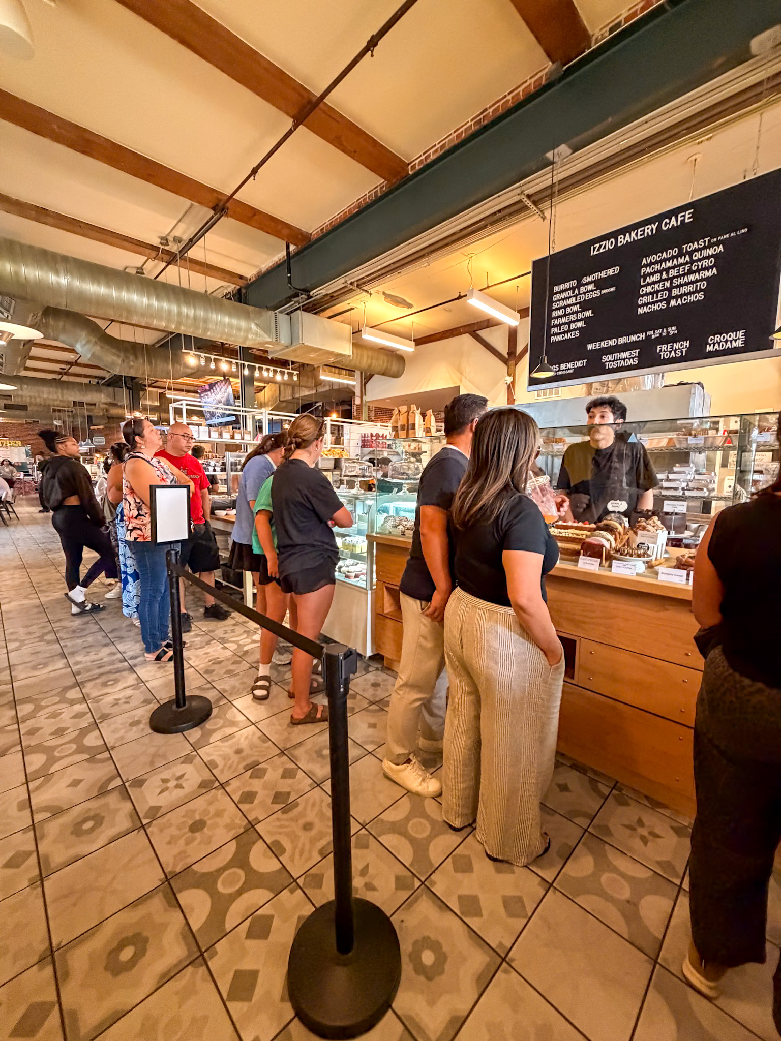 Izzio Bakery Denver counter inside Denver Central Market