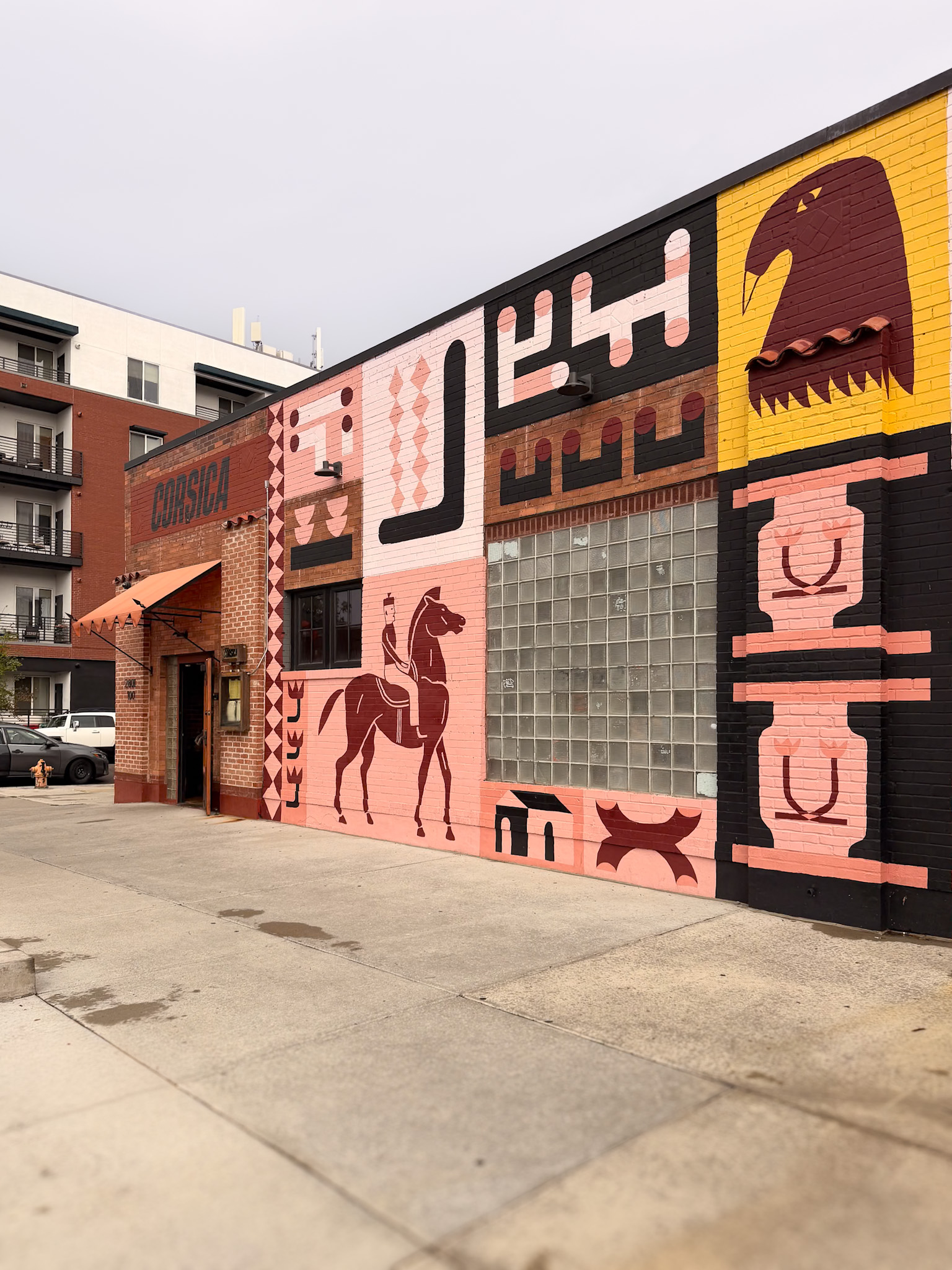 Keya Tama mural outside Corsica Denver in RiNo