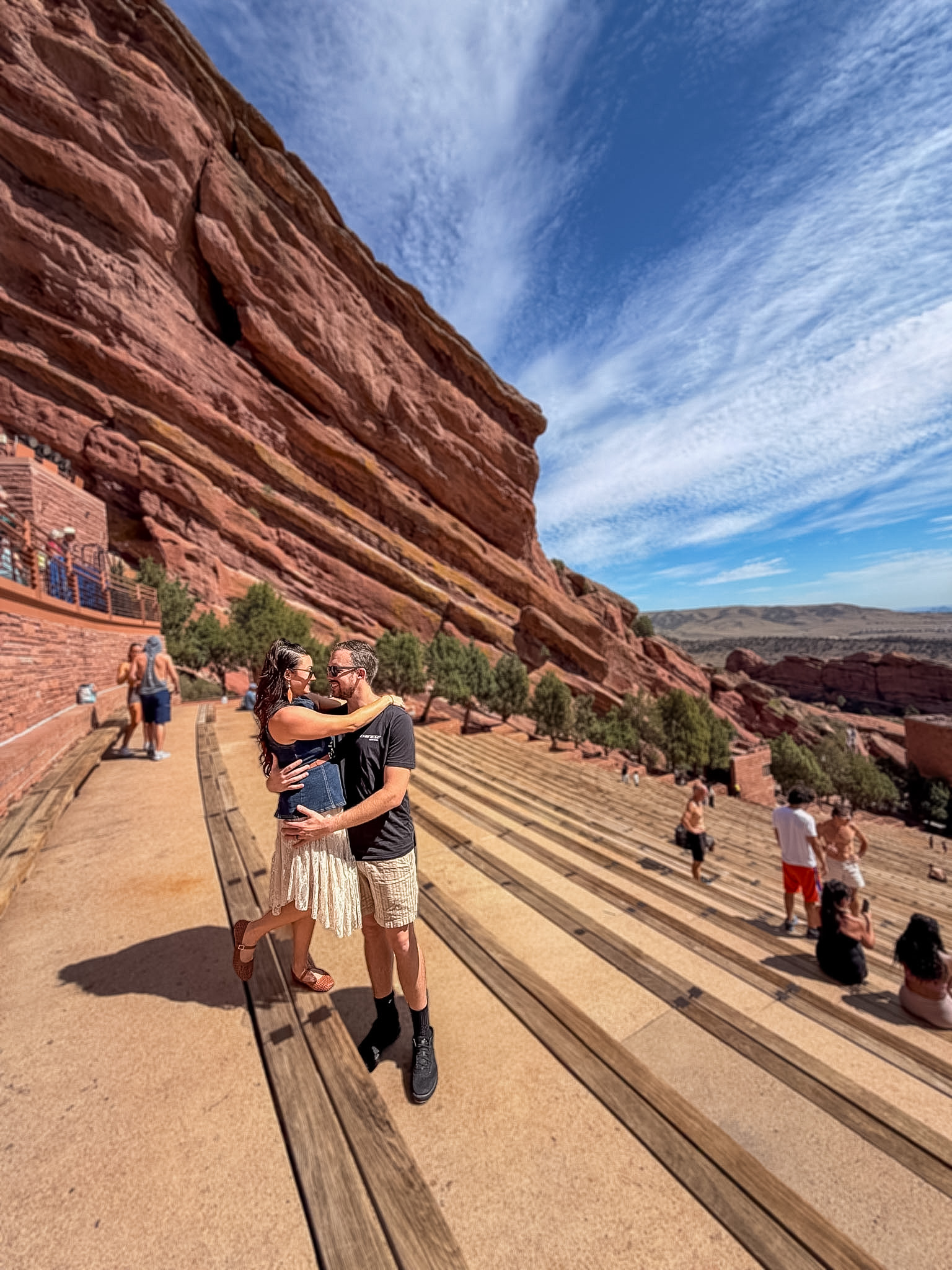 Red Rocks Amphitheatre surrounded by massive sandstone formations in Colorado